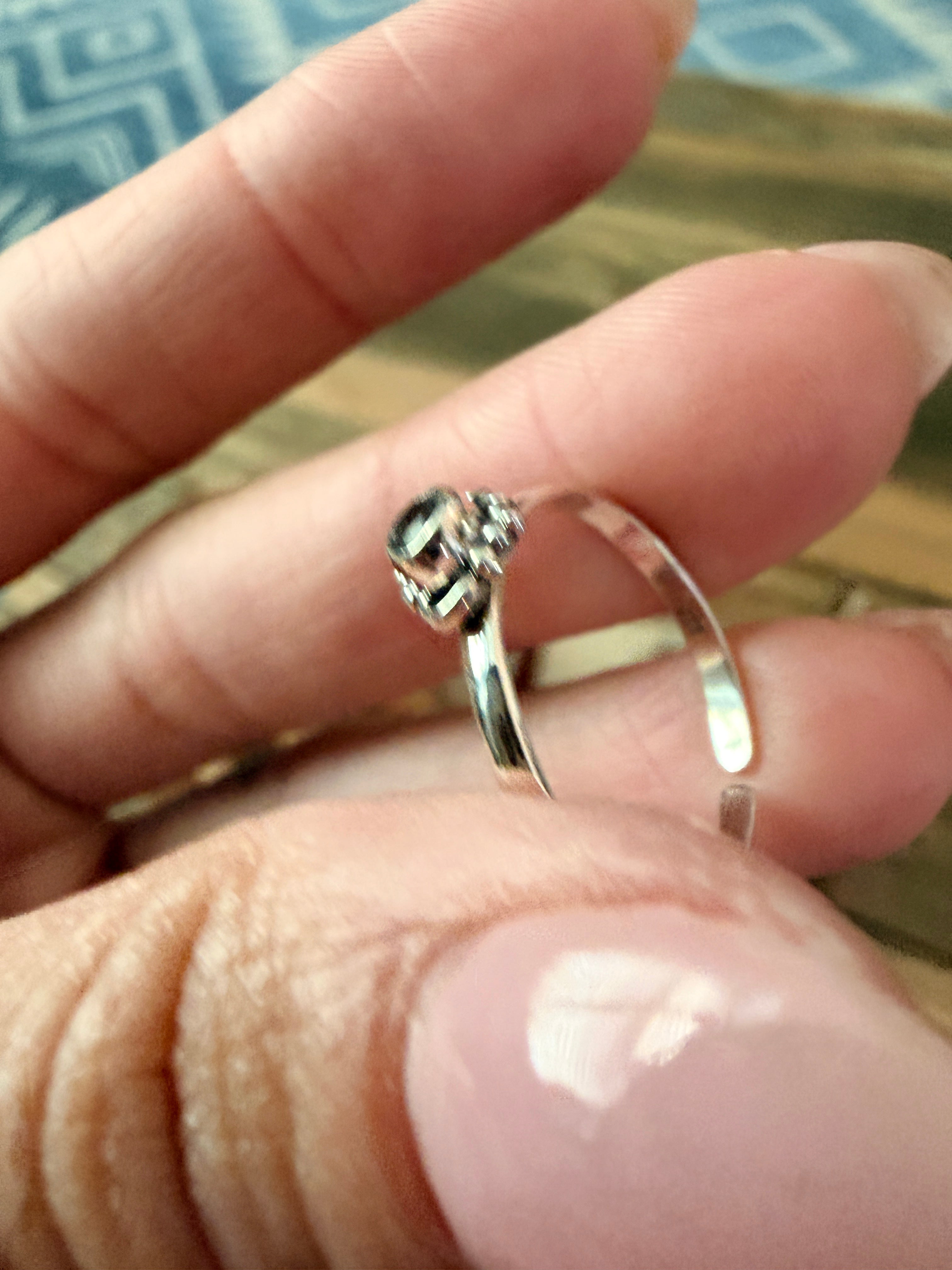 Handmade Sterling Silver & Topaz Adjustable Ring