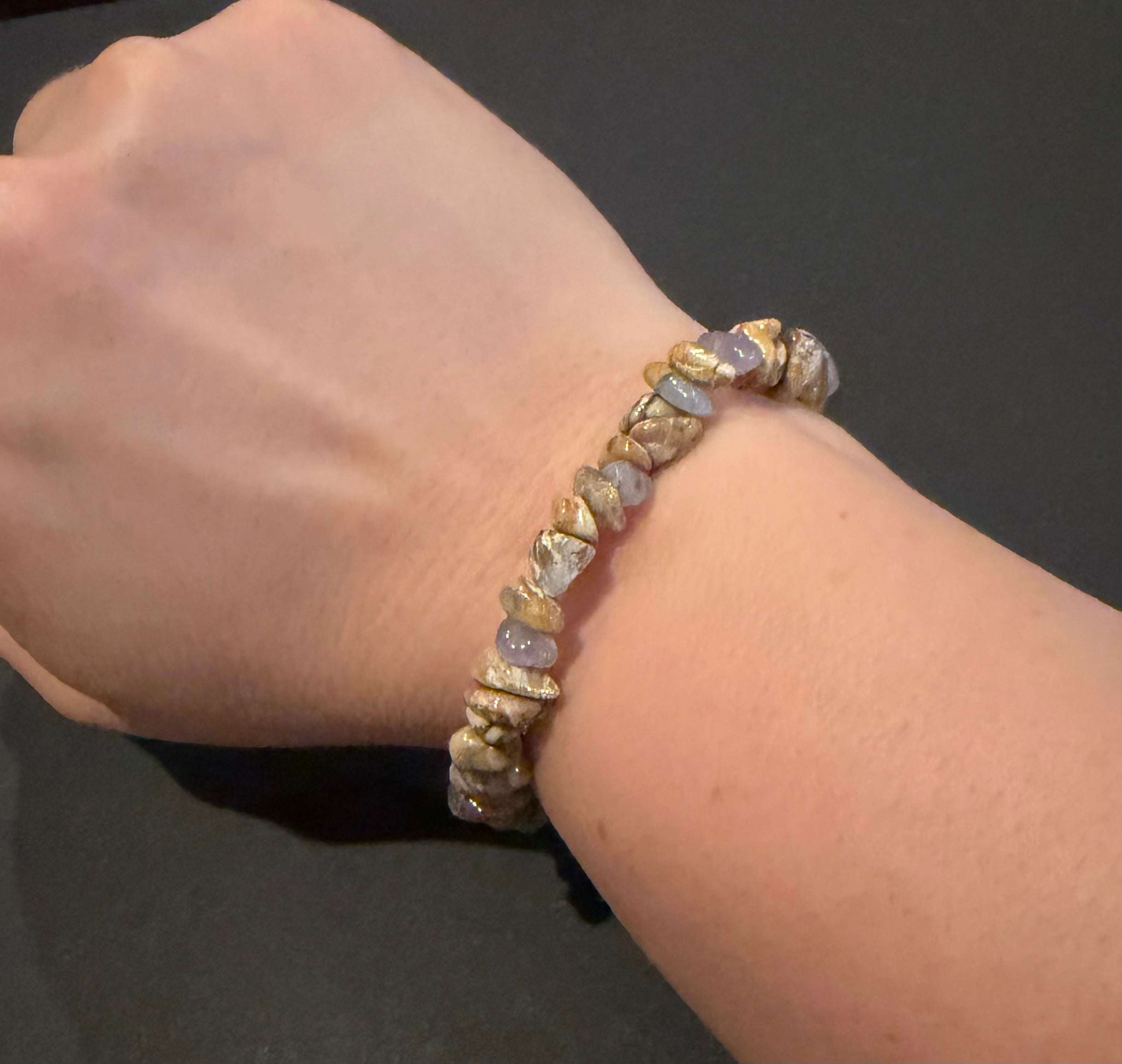 Blue Chalcedory Chips bracelet