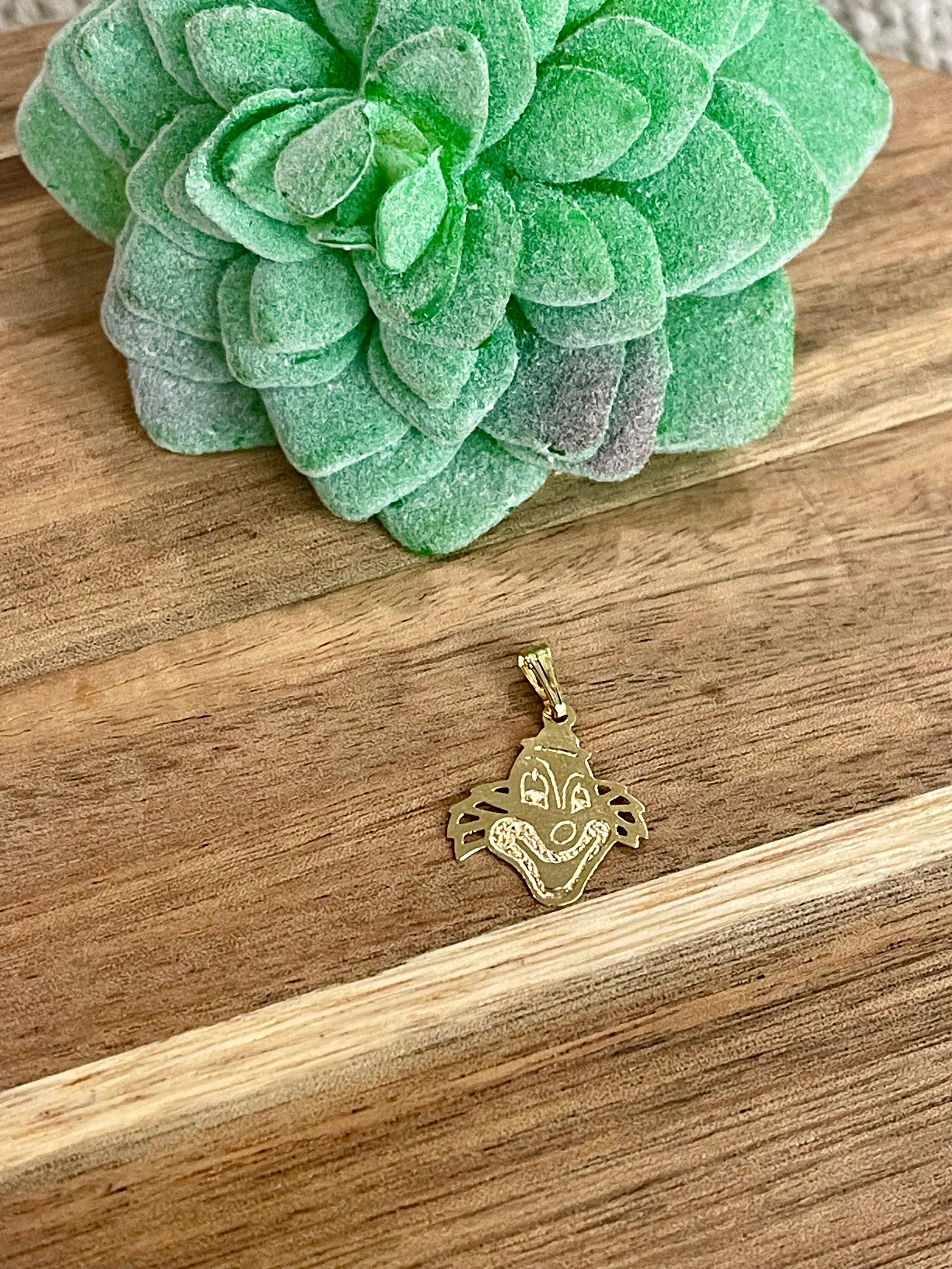 Vintage Gold Plated Clown Pendant
