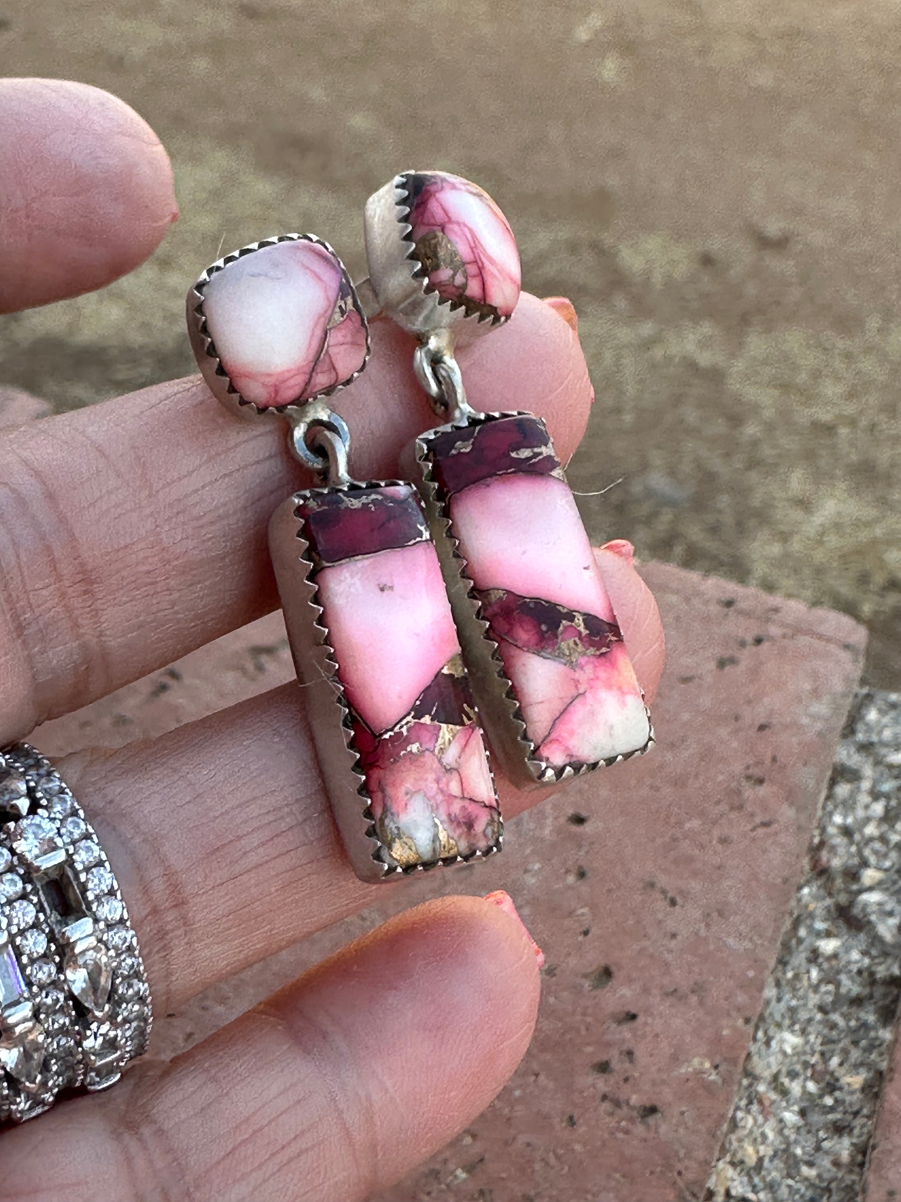 Dahlia Rose Handmade Sterling Silver Dangles