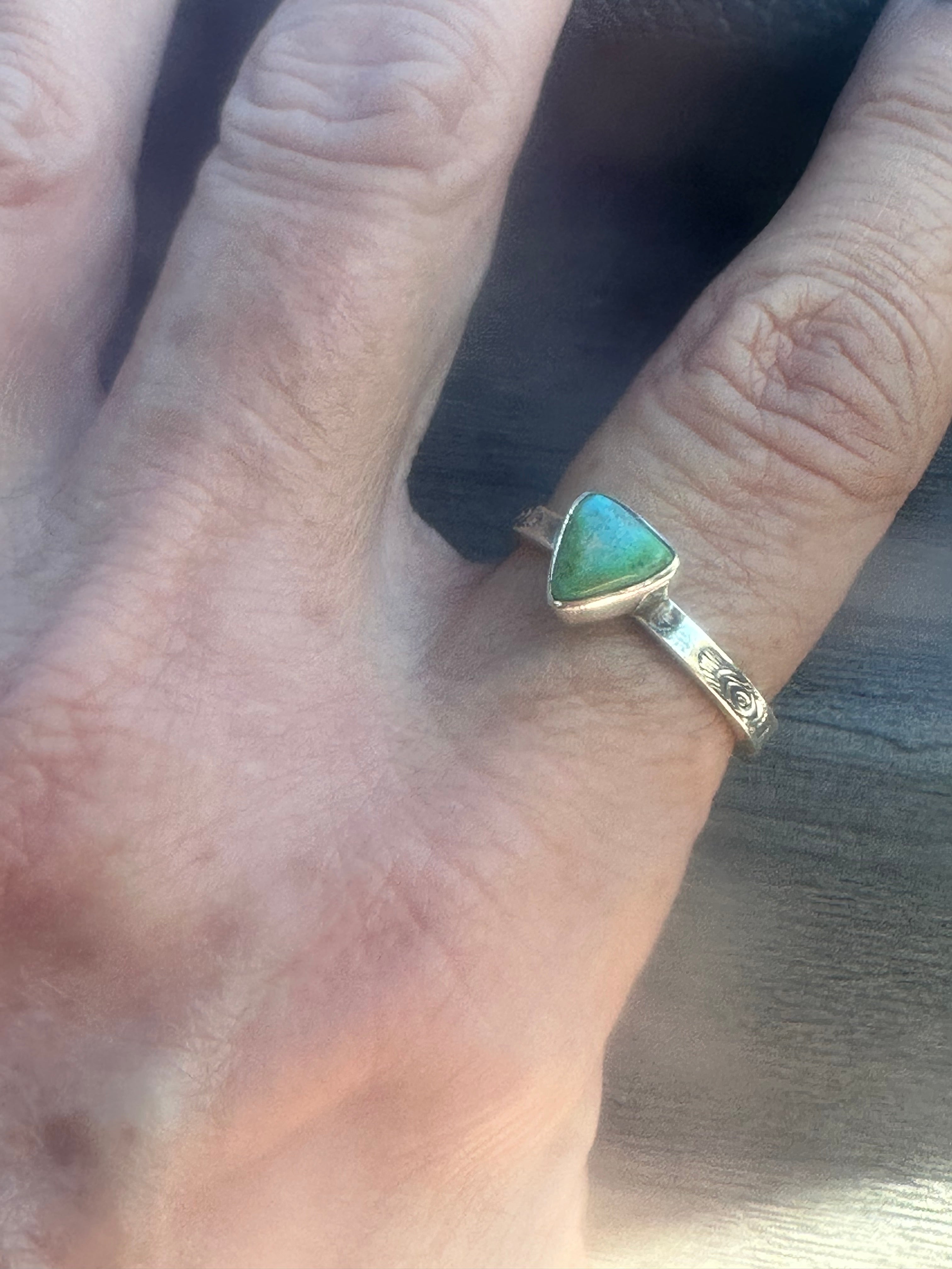 Stackable Stackers Natural Sonoran Mountain Stone Sterling Silver Adjustable Band