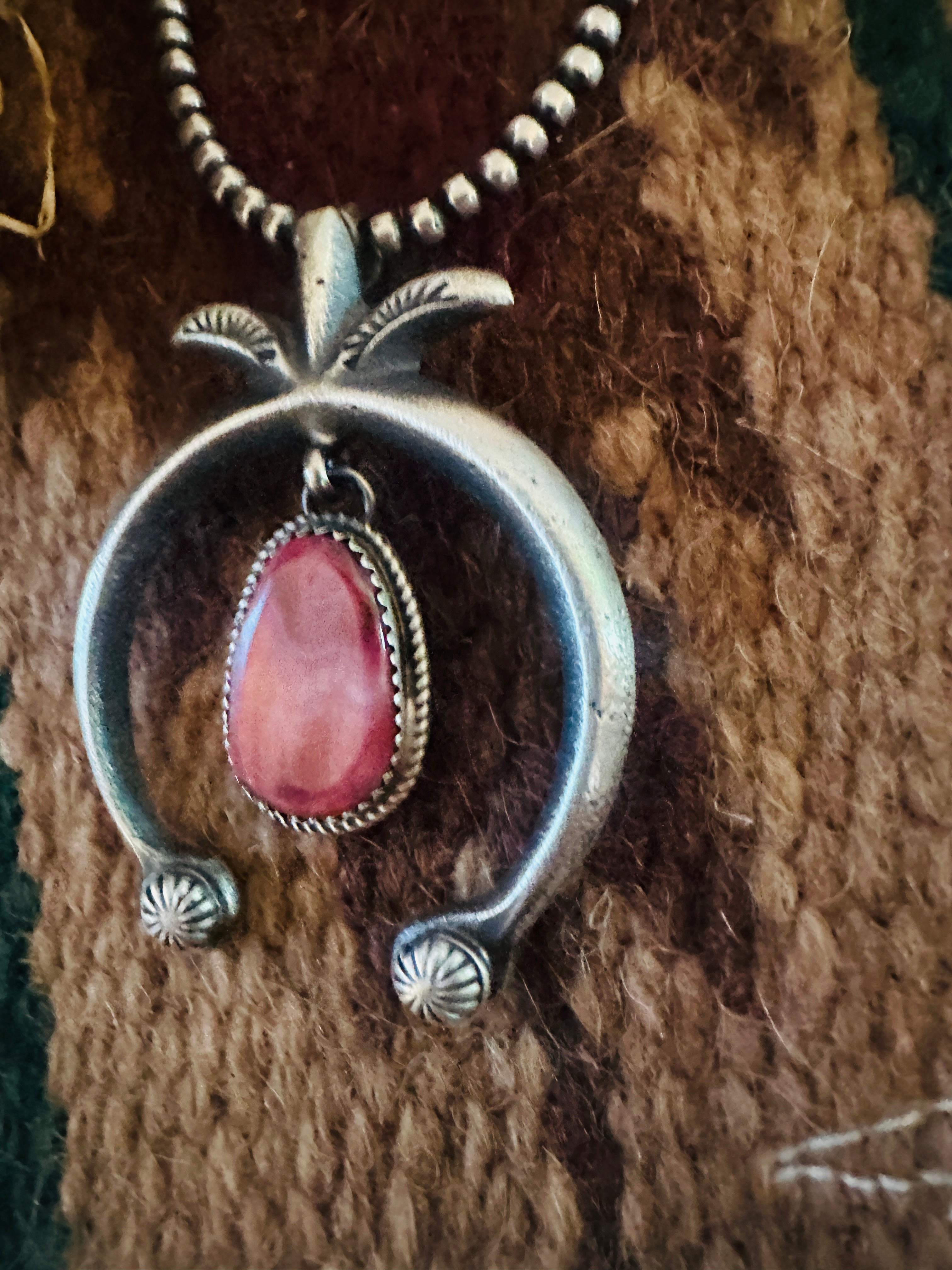 Handcrafted Sterling Silver & Purple Spiny Naja Pendant by Martha Cayatineto