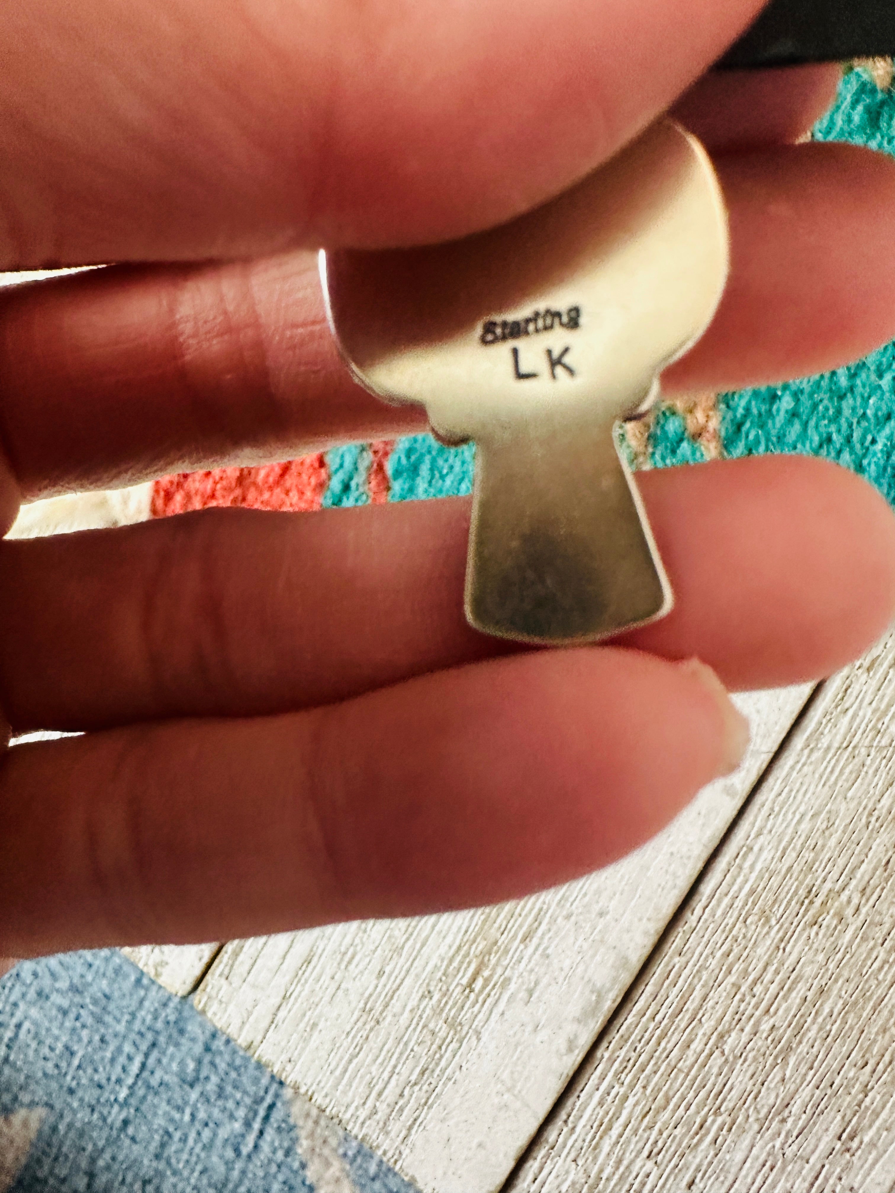 Navajo Sterling Silver & Queen Pink Conch Post Earrings