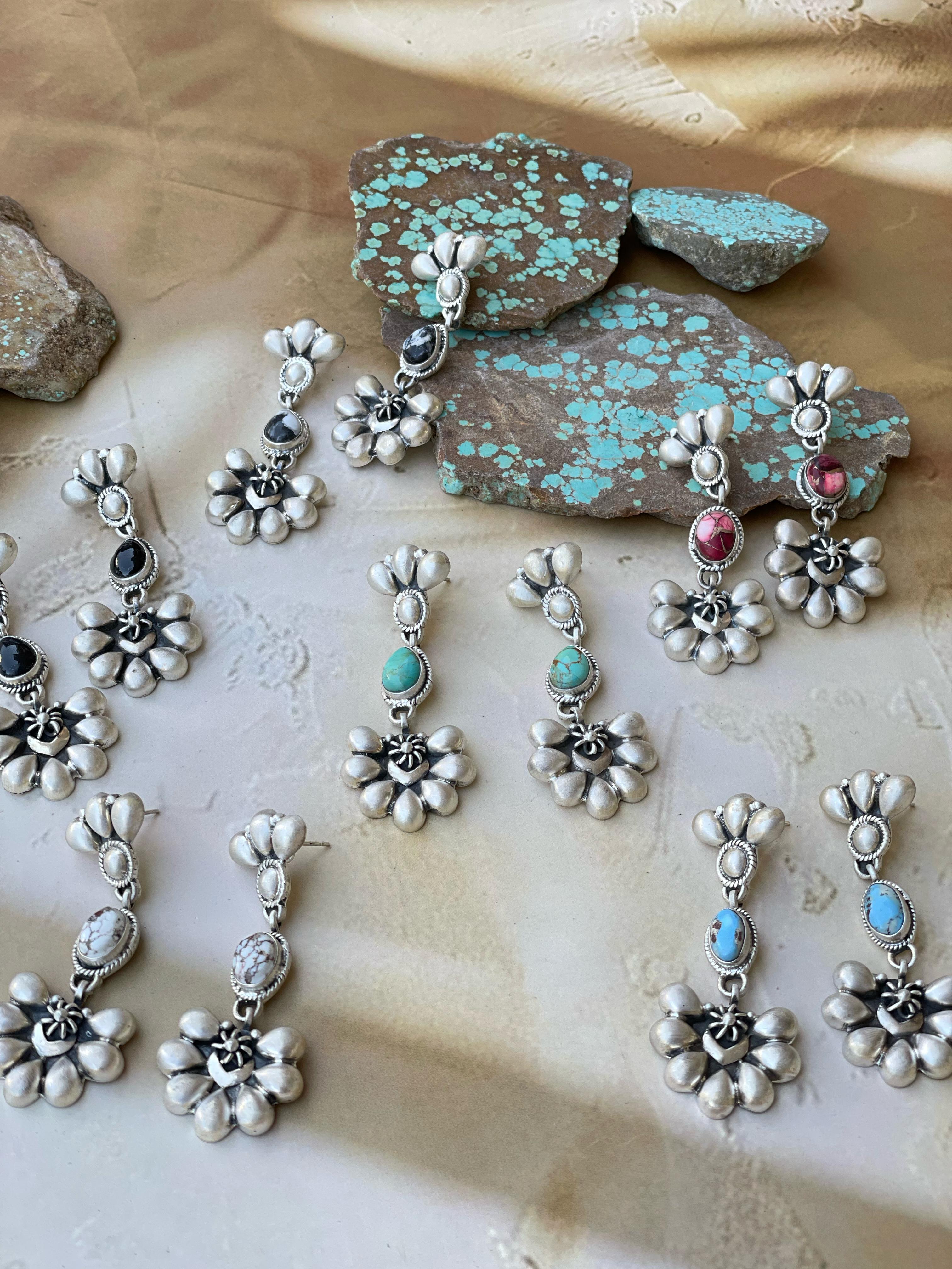 Handmade Sterling Silver Post Dangle Earring