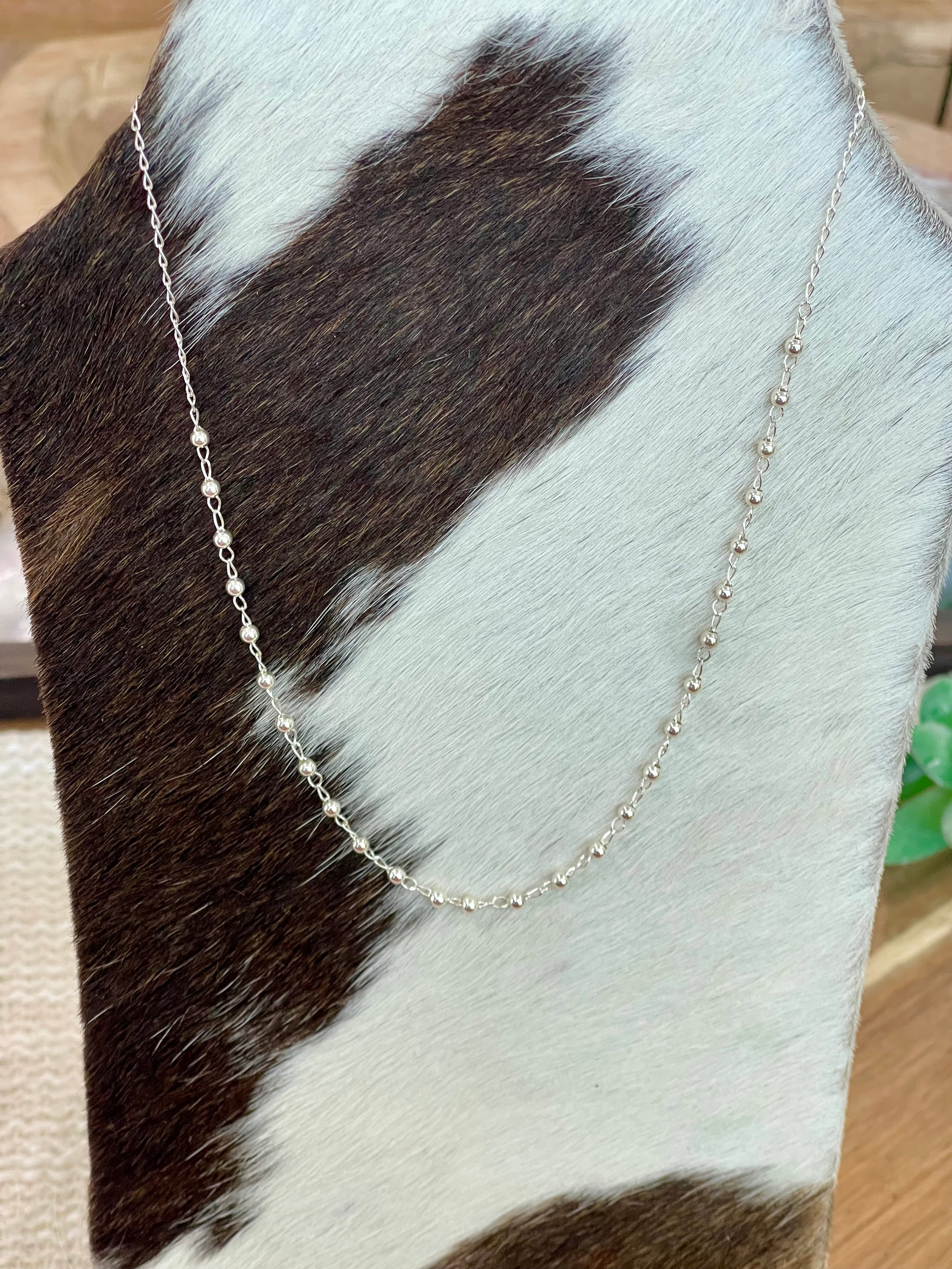Handmade In Mexico Sterling Silver Chain Necklace