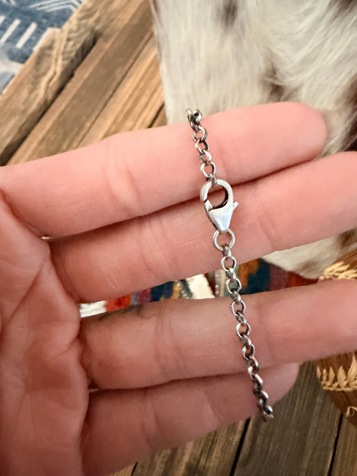 Handcrafted Turquoise & Sterling Silver Bar Necklace