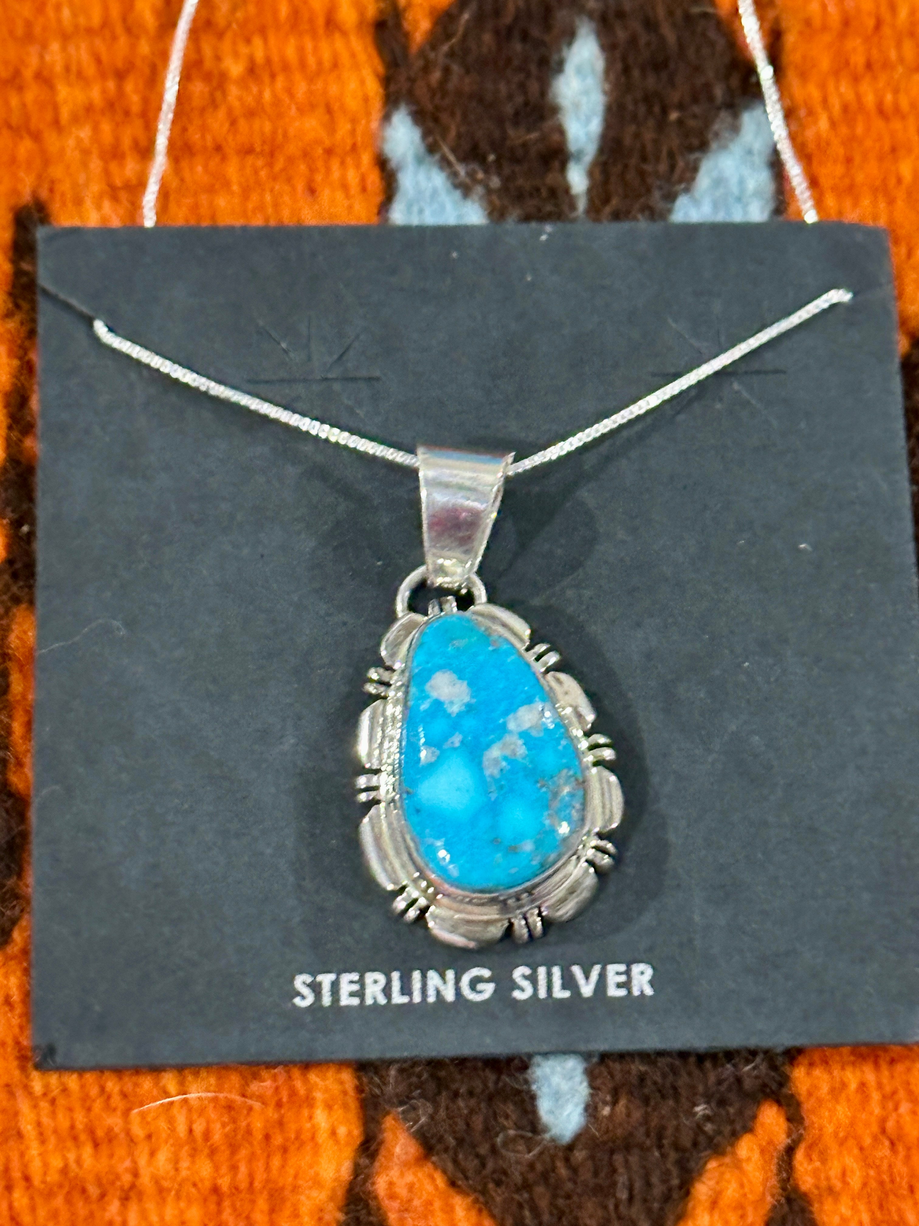 Handcrafted Sterling Silver & Turquoise Necklace