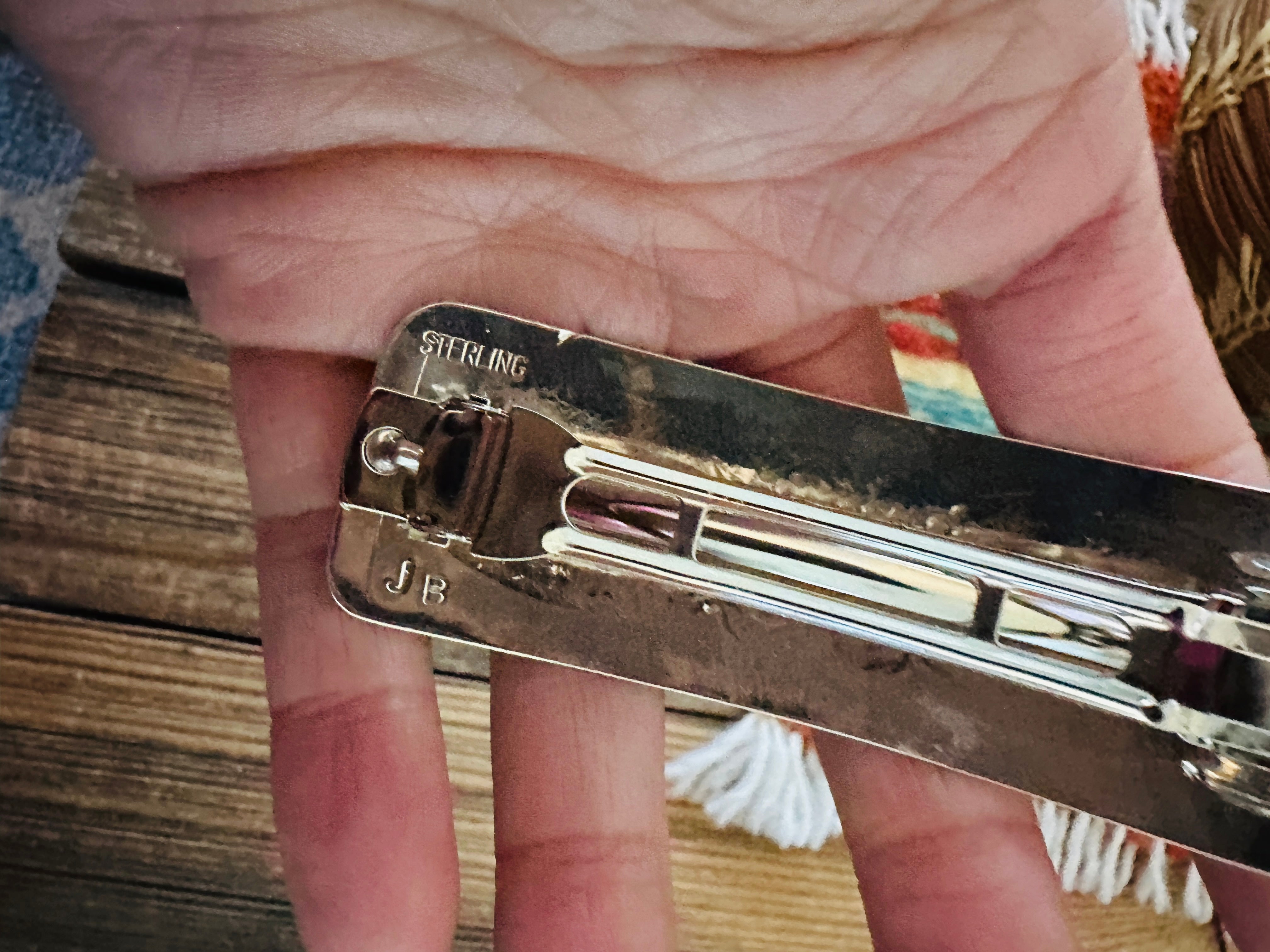 Handcrafted Sterling Silver Hair Barrette