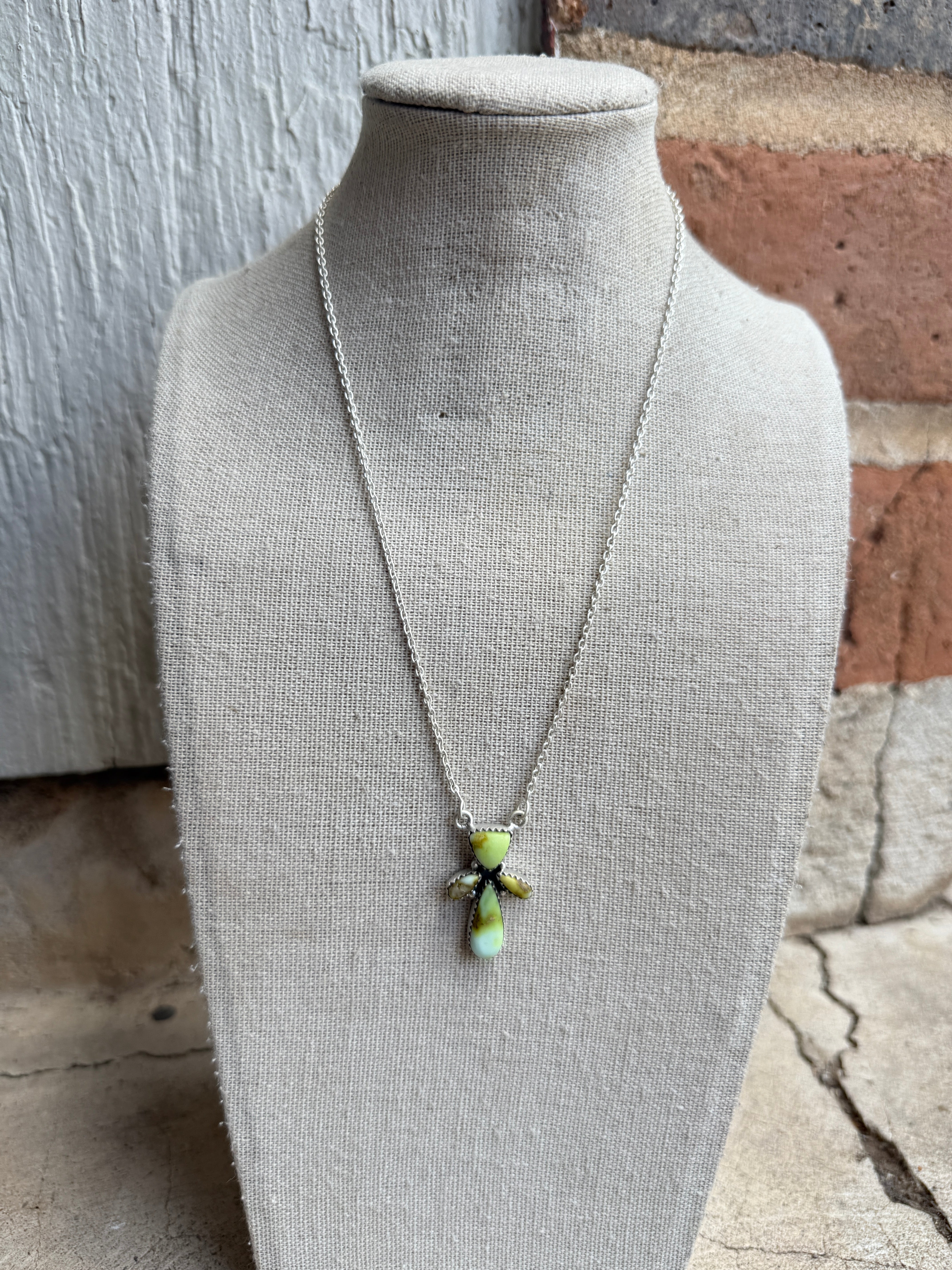 Beautiful Handmade Sterling Silver & Palomino Turquoise Necklace