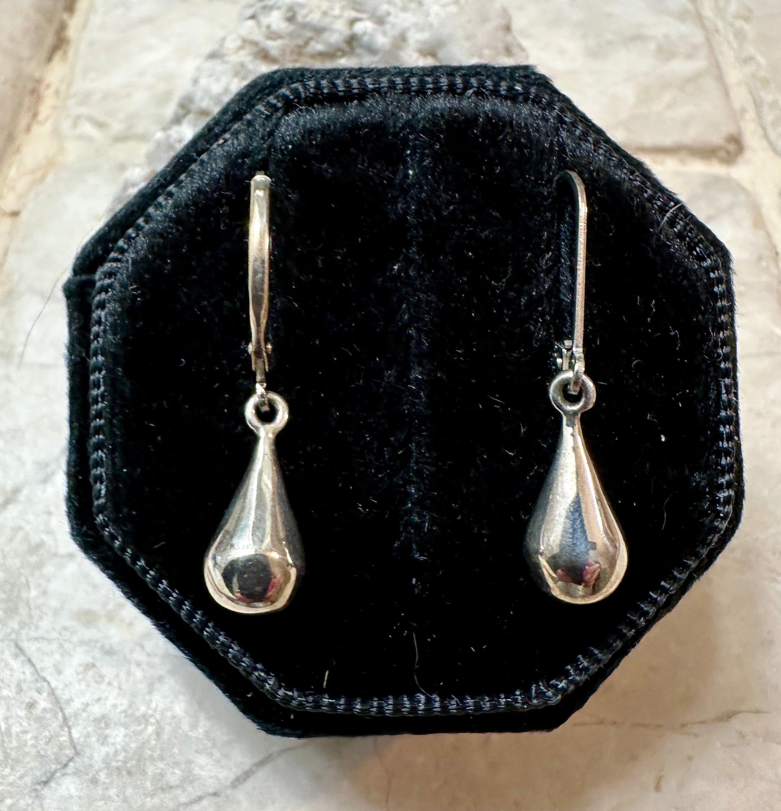 Petite Teardrop Earrings on Lever Back