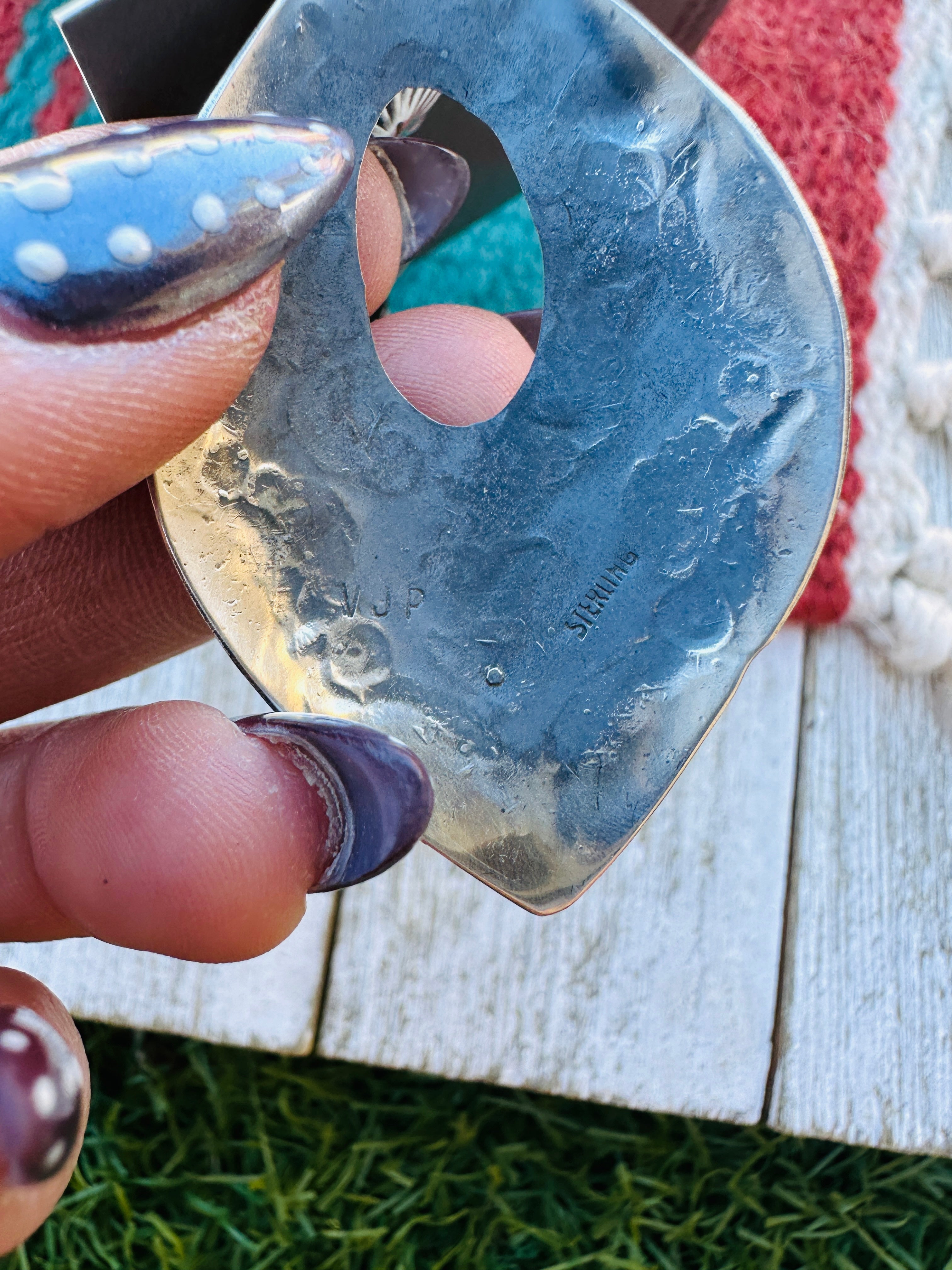 Handcrafted Sterling Silver Concho Dangle Earrings