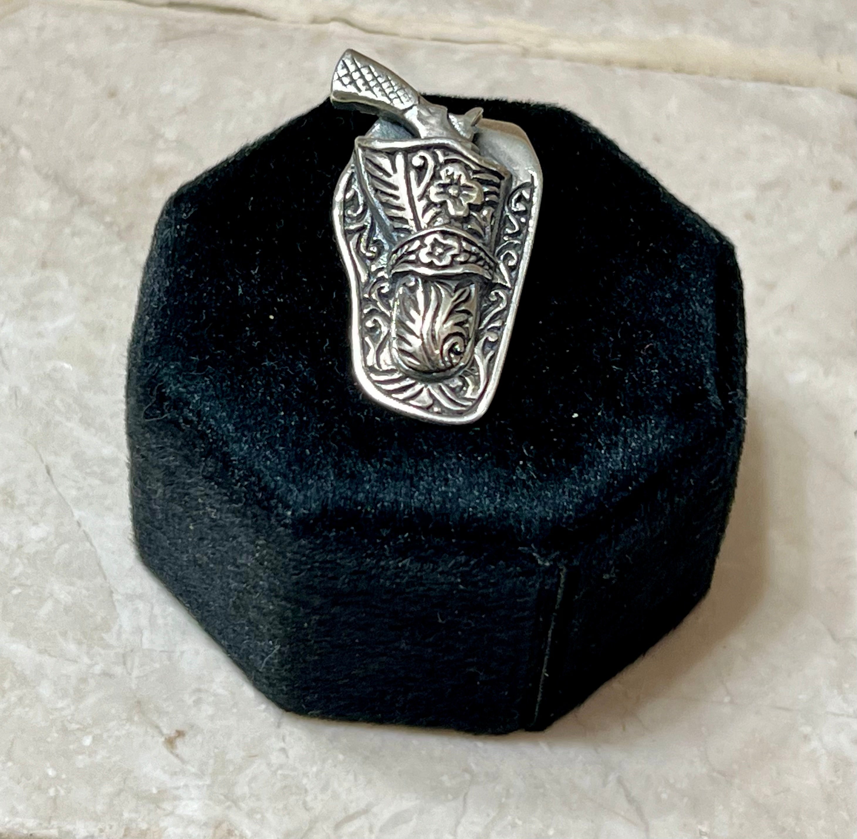 Gun in Holster Sterling Silver Pendant