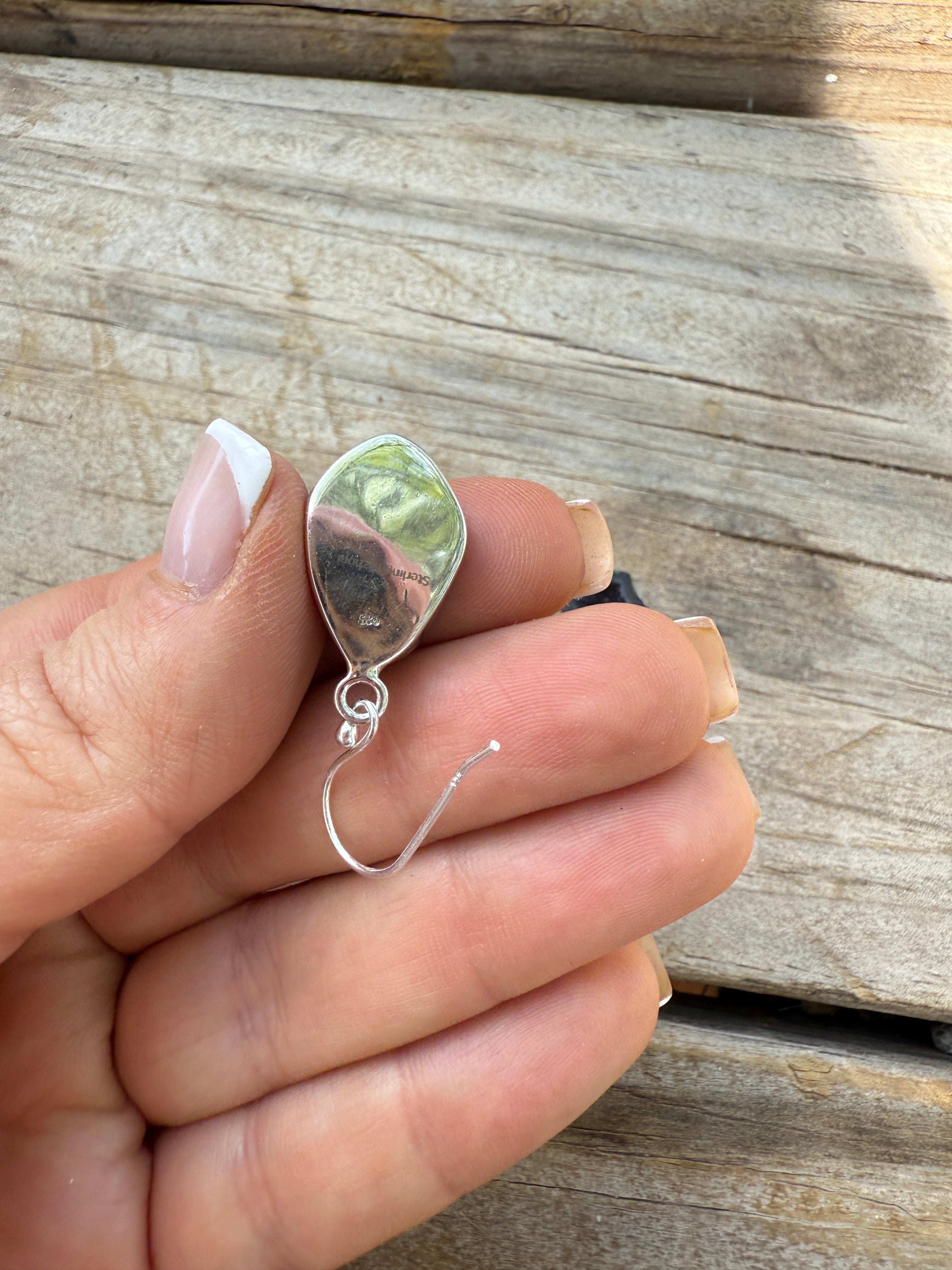 Handmade Sterling Silver & Druzy Dangle Earrings