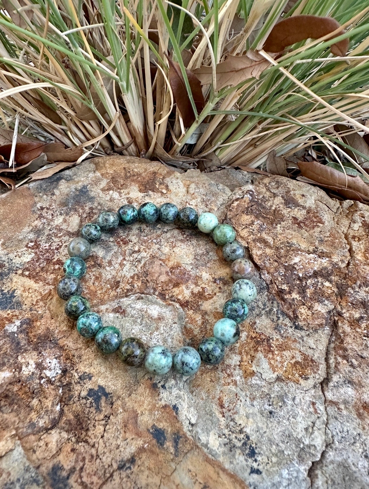 African Turquoise Jasper 8mm Beaded Stretch Bracelet