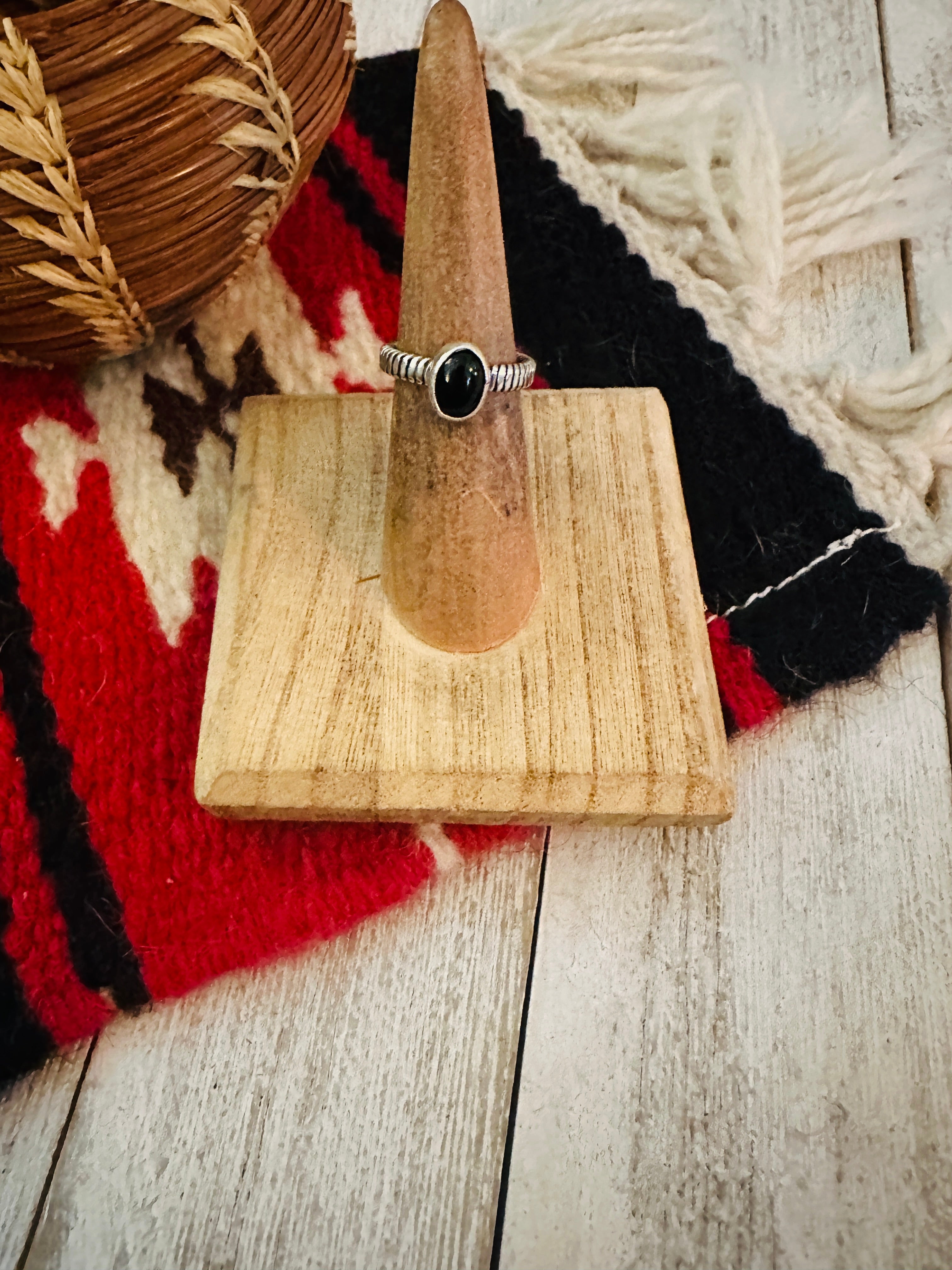 Handcrafted Sterling Silver & Black Onyx Ring