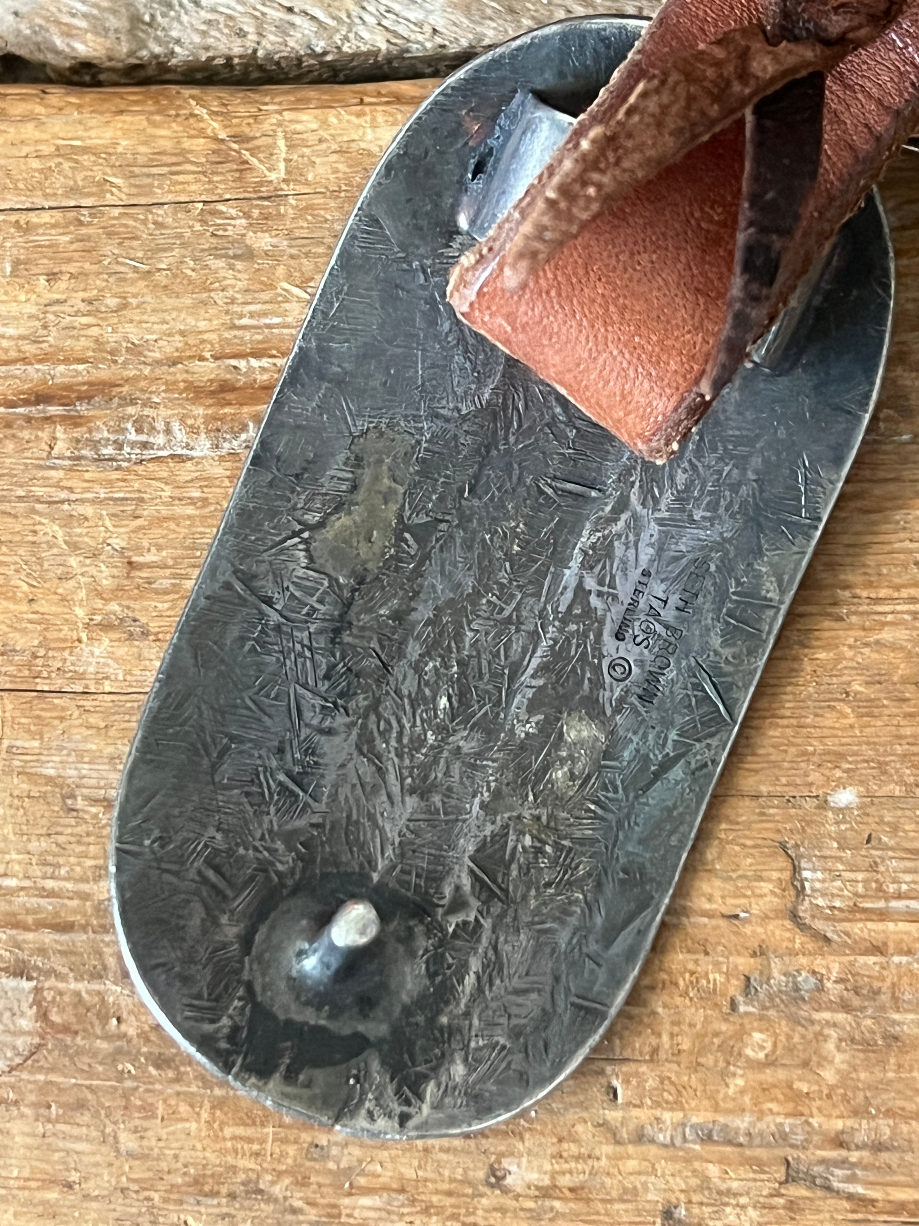 Stunning Old Pawn Handcrafted Sterling Silver and Amethyst Concho Belt by Seth Brown, Taos