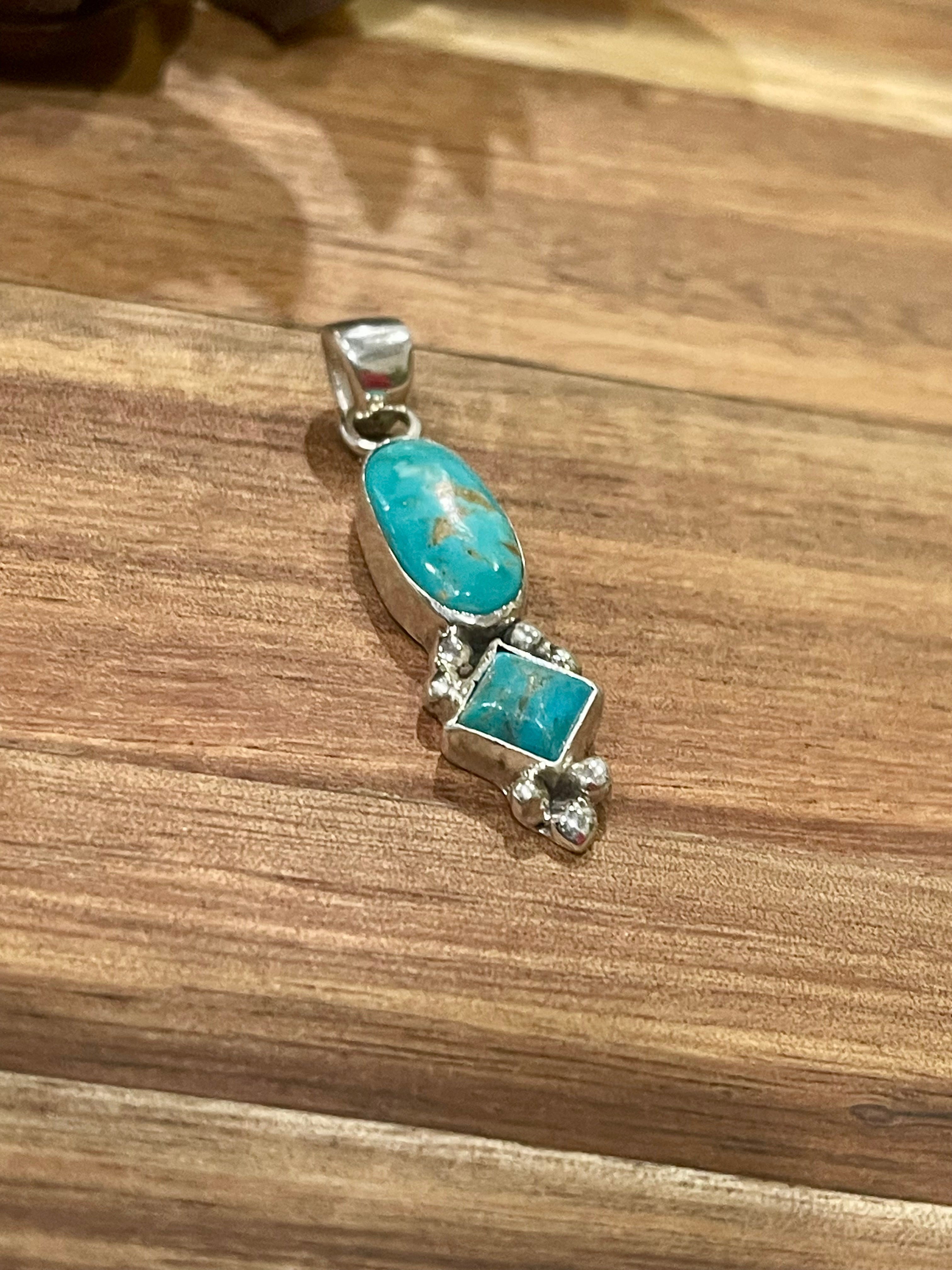 Handcrafted Sterling Silver & Turquoise Pendant