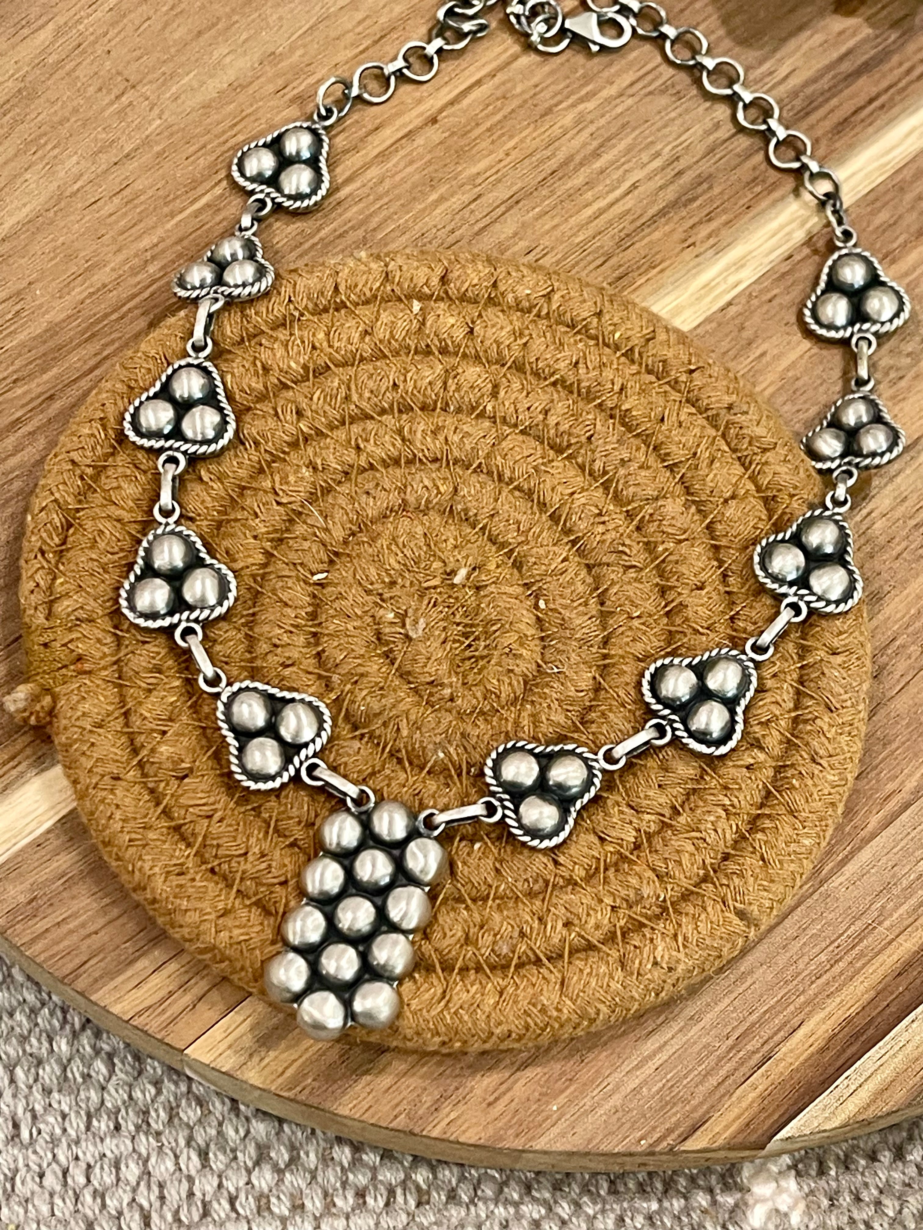 Handmade Sterling Silver Ball Cluster Necklace