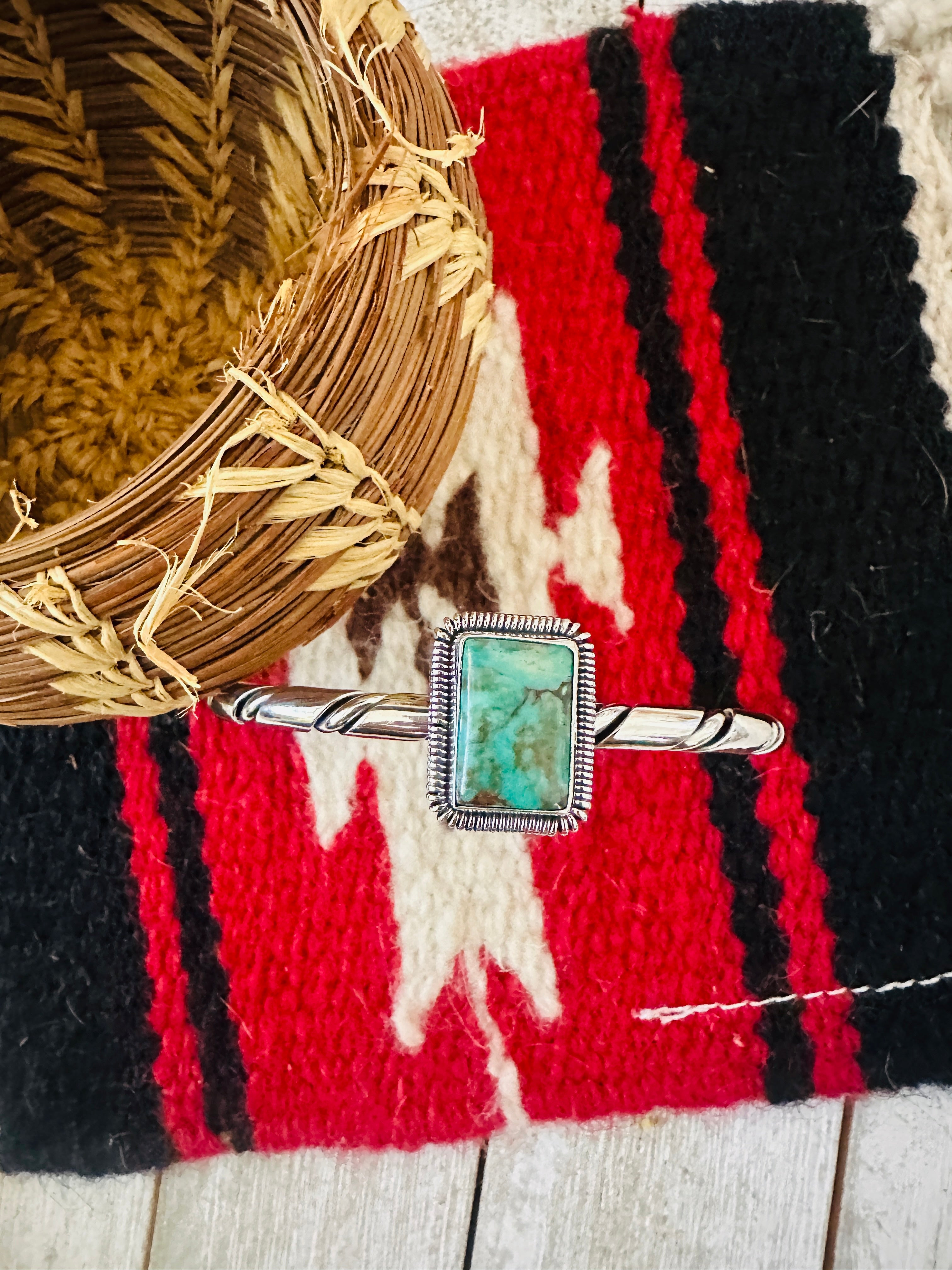 Handcrafted Sterling Silver & Turquoise Cuff Bracelet