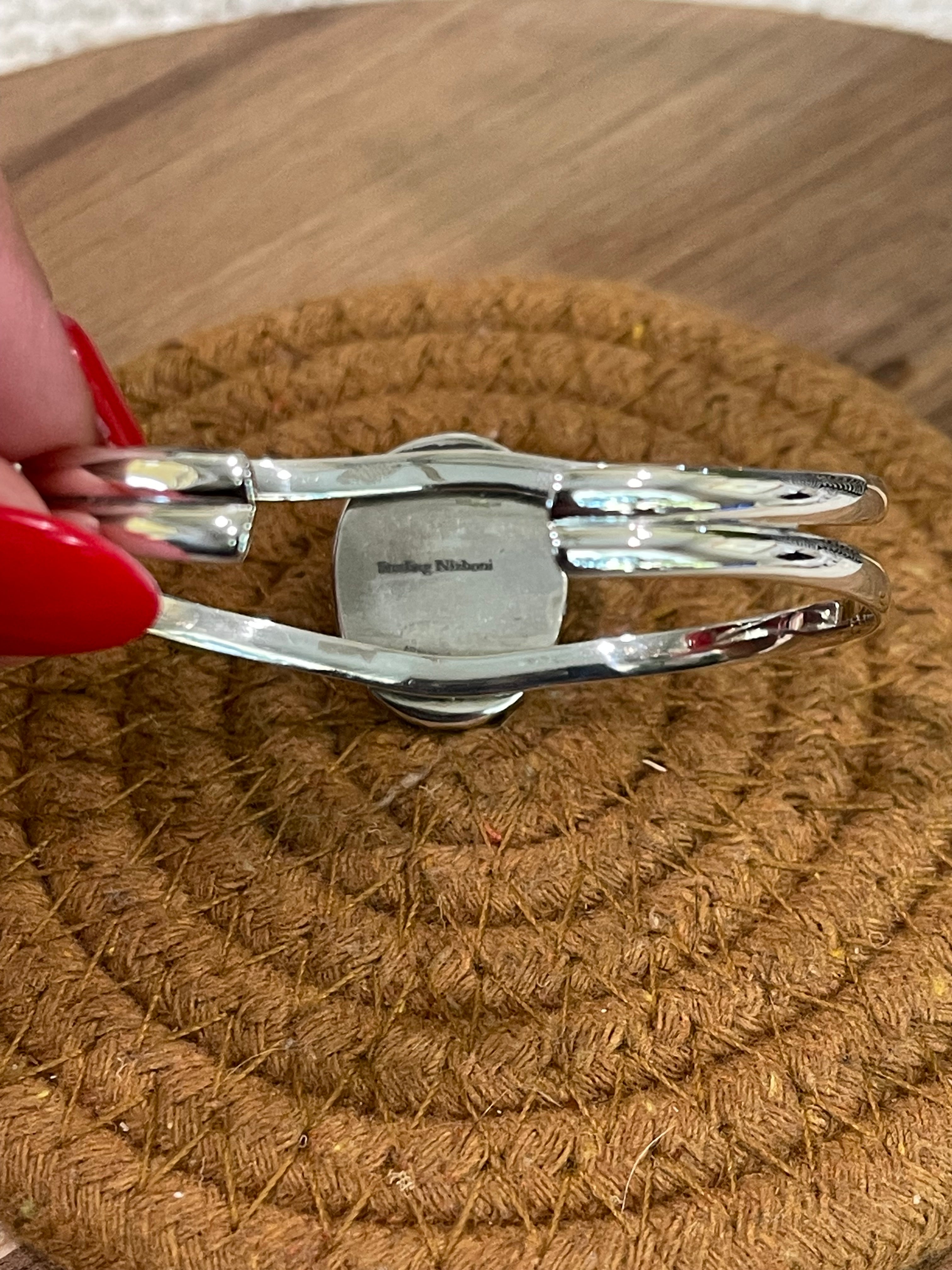 Handmade Sterling Silver & Golden Hills Turquoise Cuff