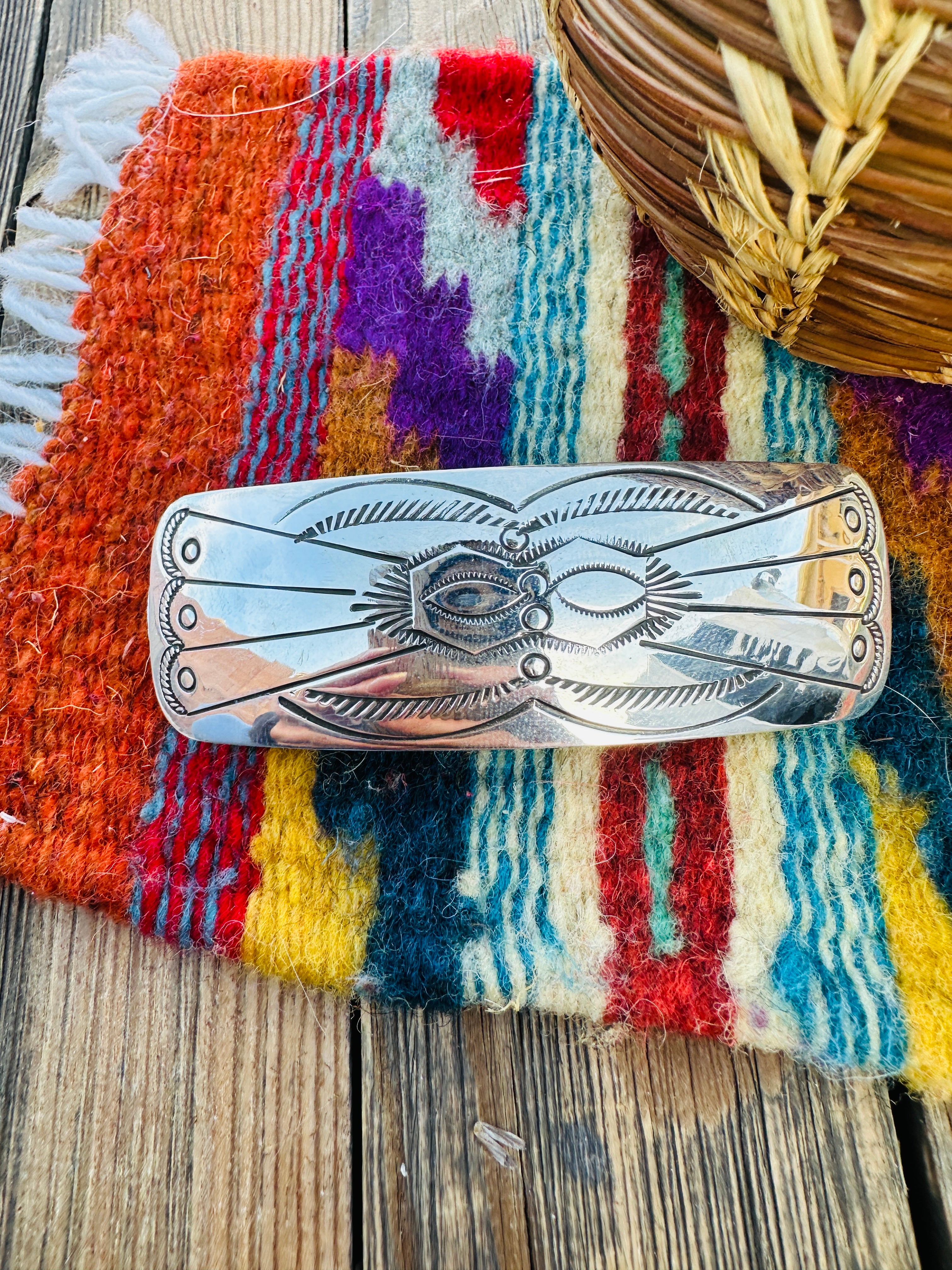 Handcrafted Sterling Silver Hair Barrette