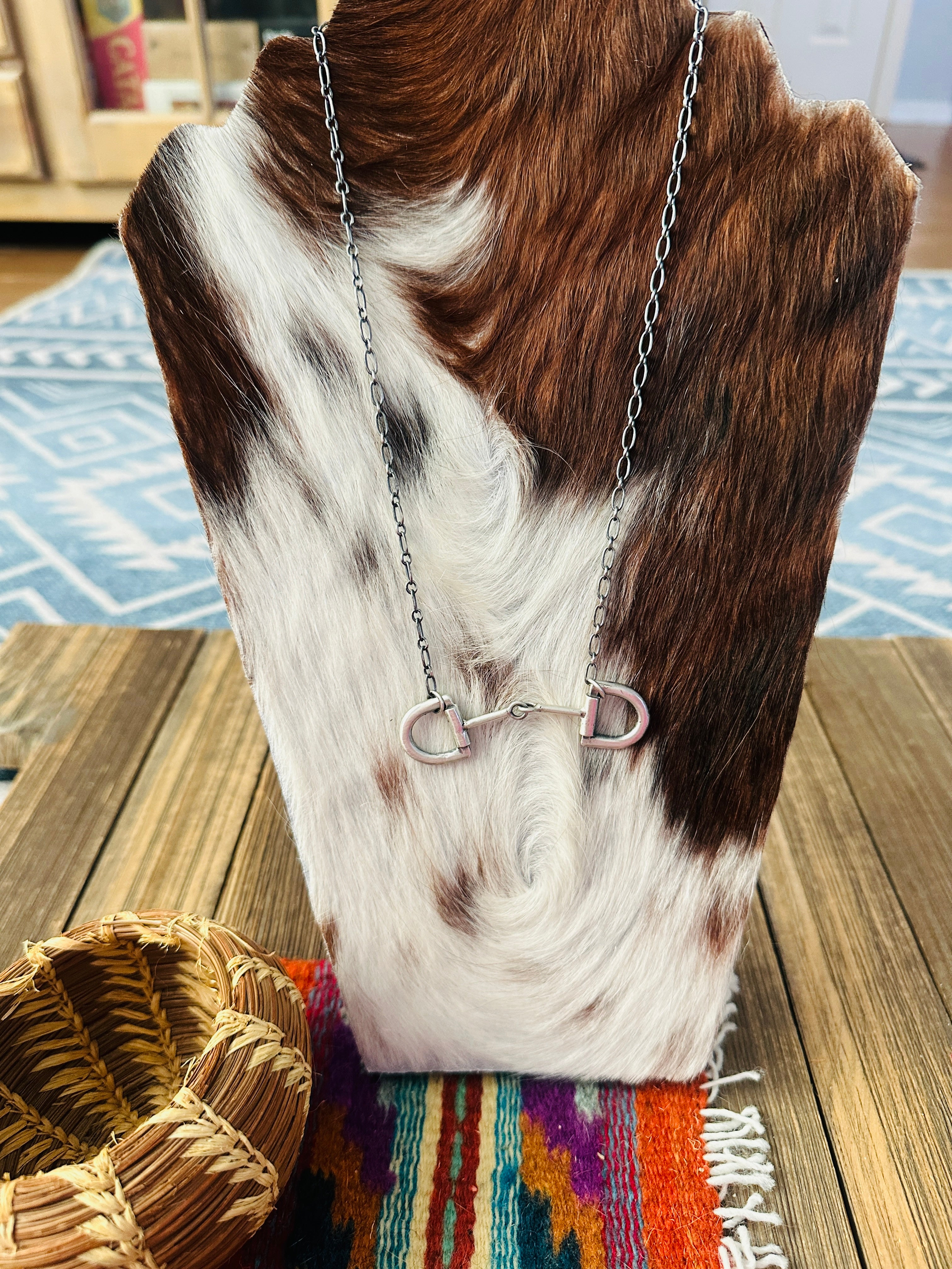 Handcrafted Sterling Silver Horse Bit Necklace