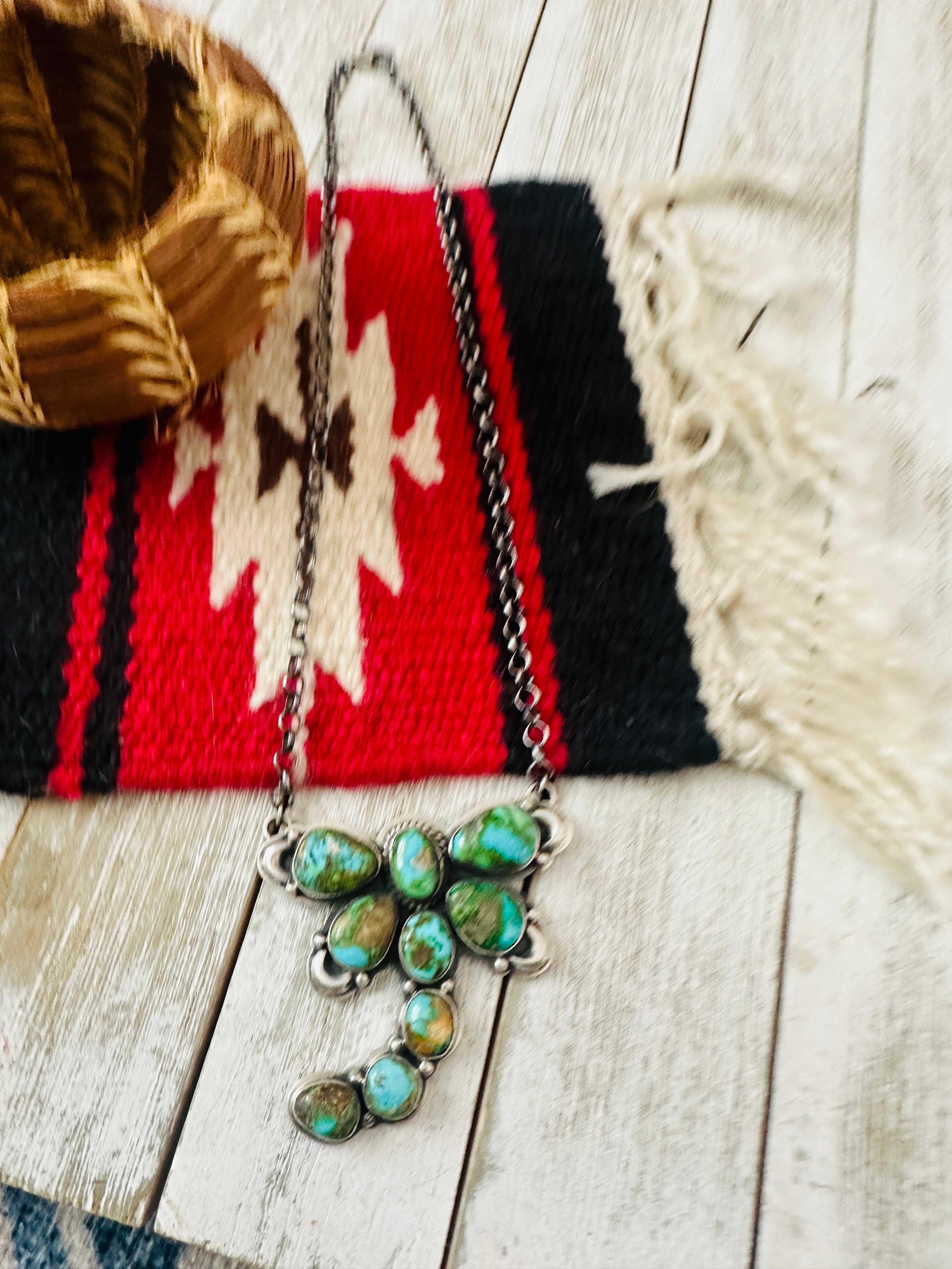 Handcrafted Sonoran Gold Turquoise & Sterling Silver Dragonfly Necklace