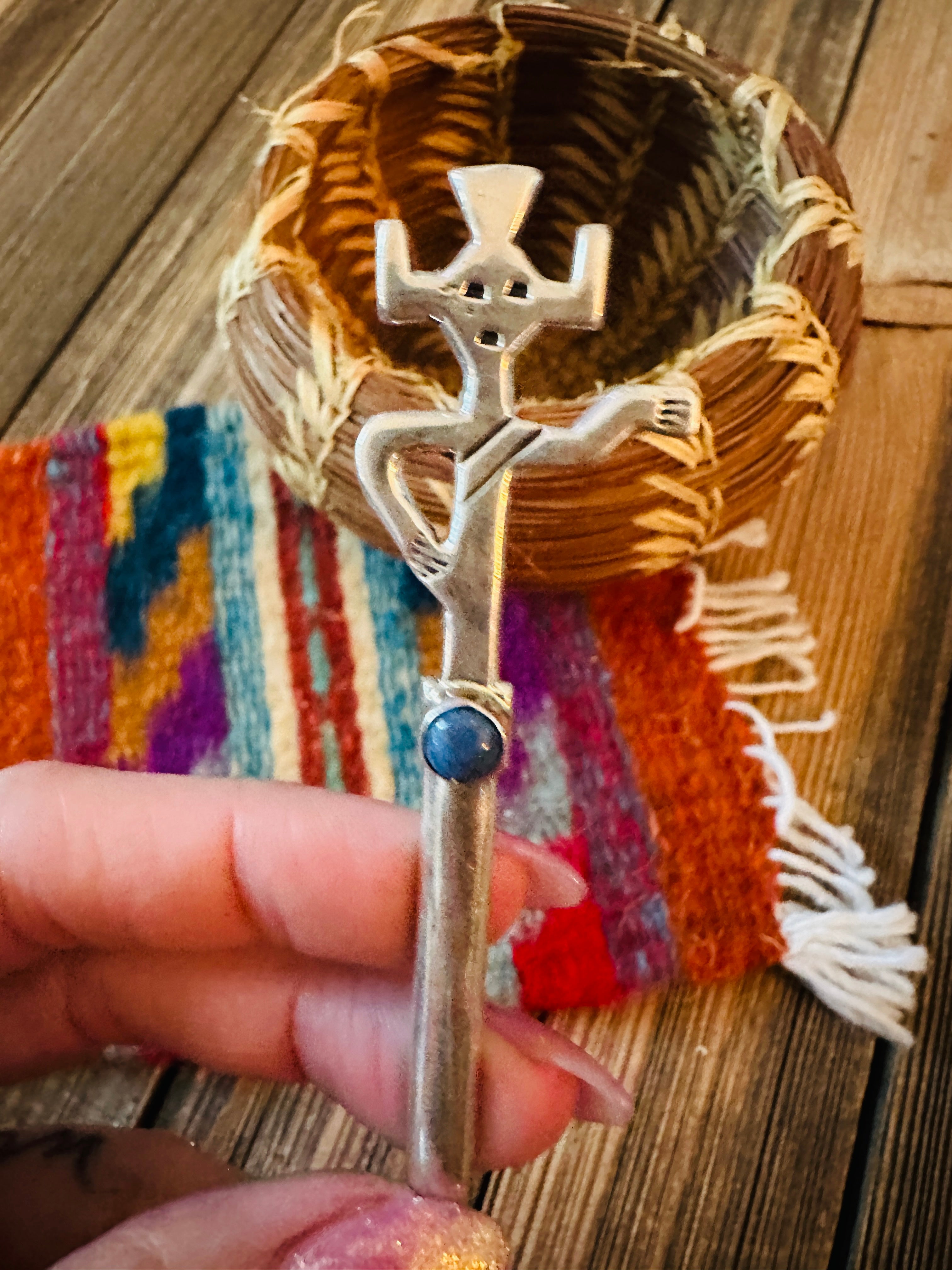 Handcrafted Lapis & Sterling Silver Kokopelli Letter Opener