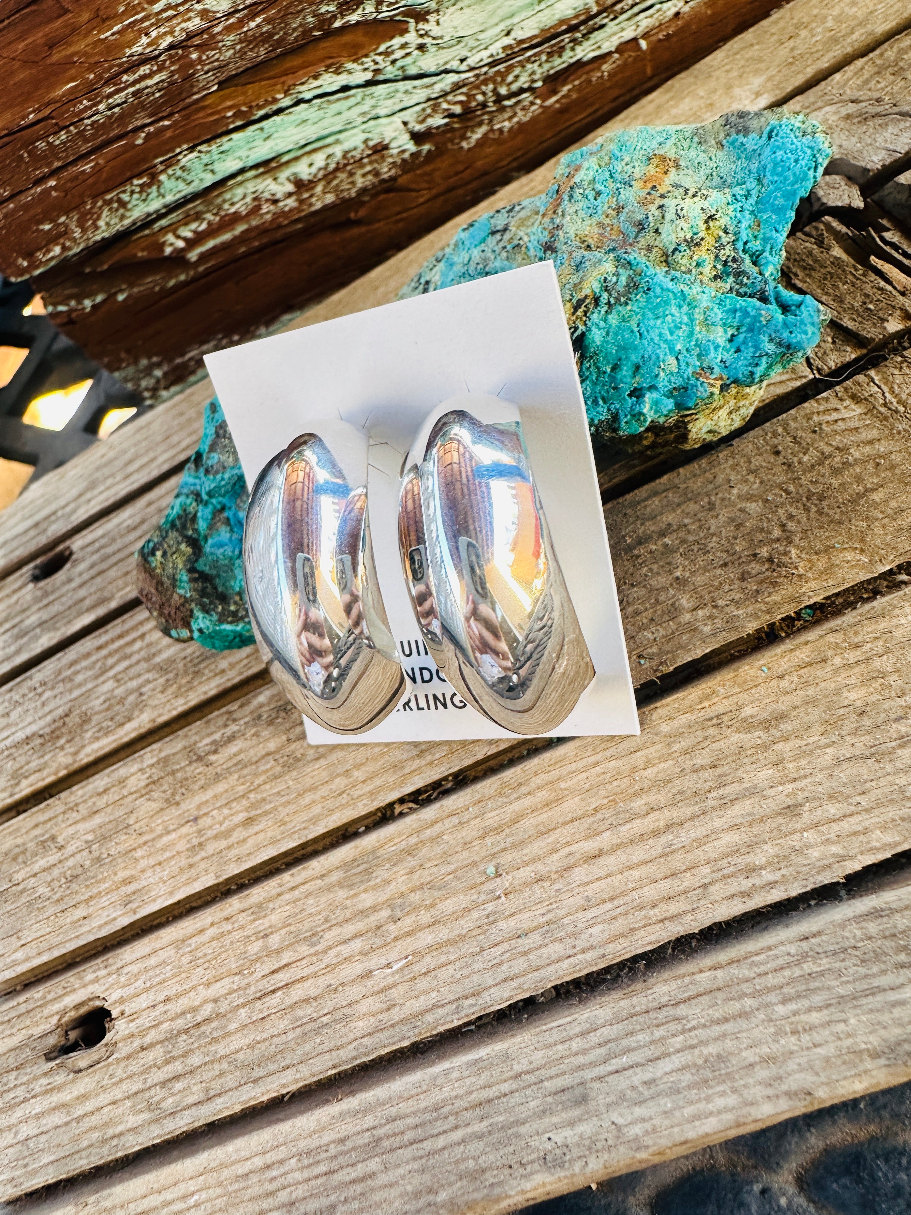 Handcrafted Sterling Silver Hoop Earrings