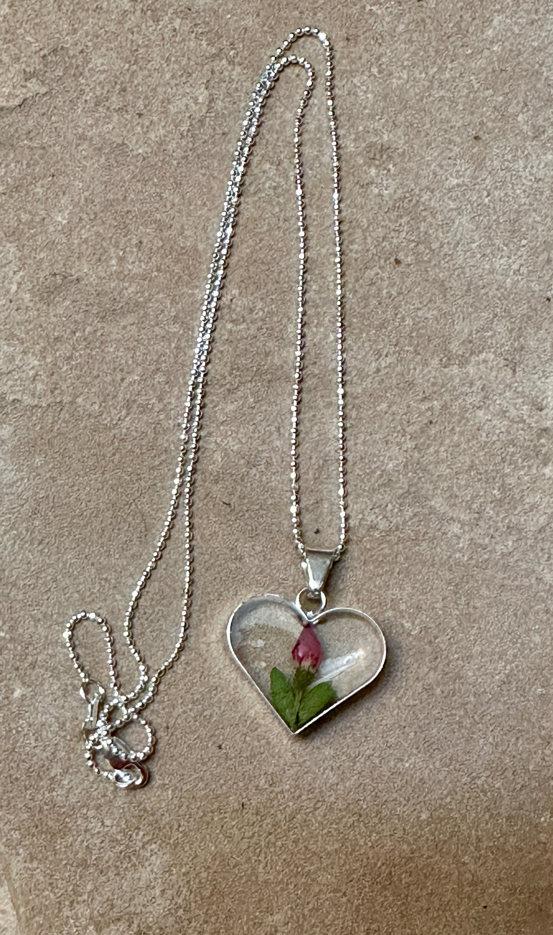 Primavera Rosebud Heart Necklace