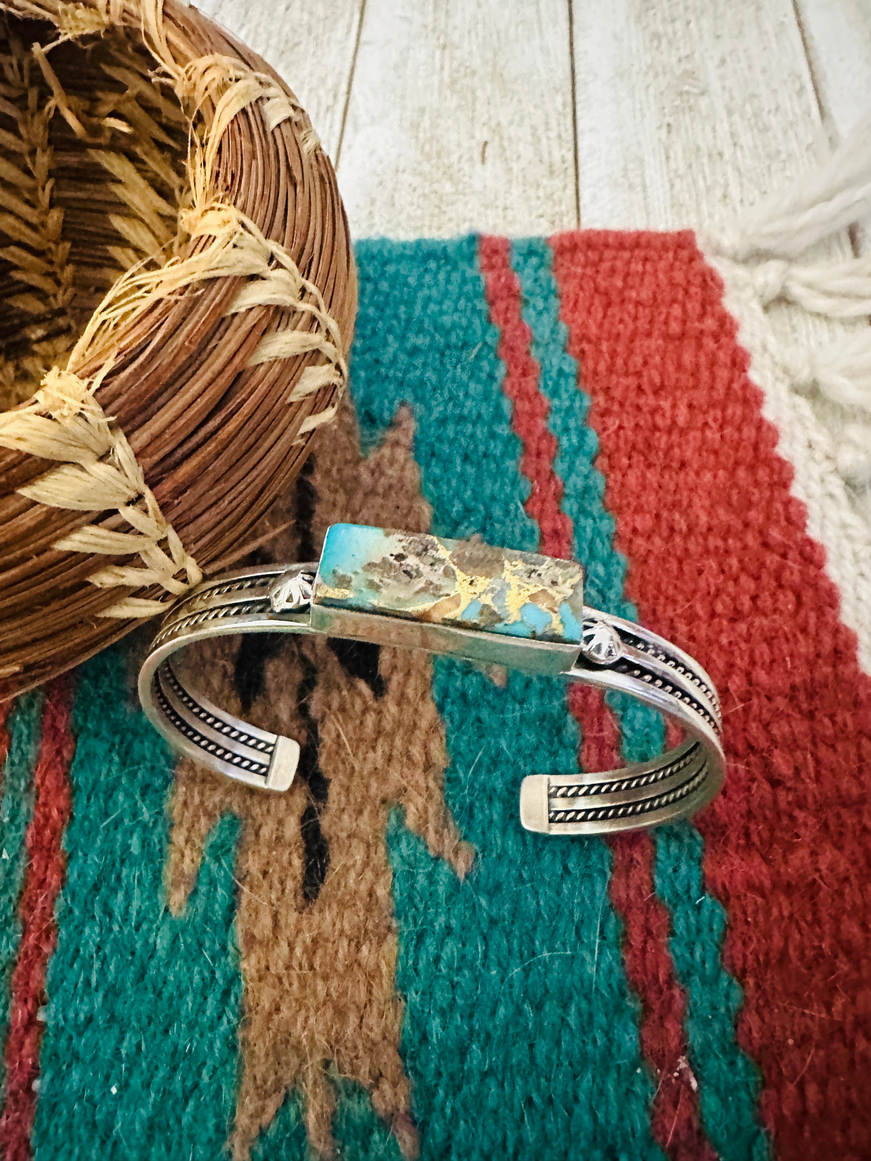 Handcrafted Spice & Sterling Silver Cuff Bracelet