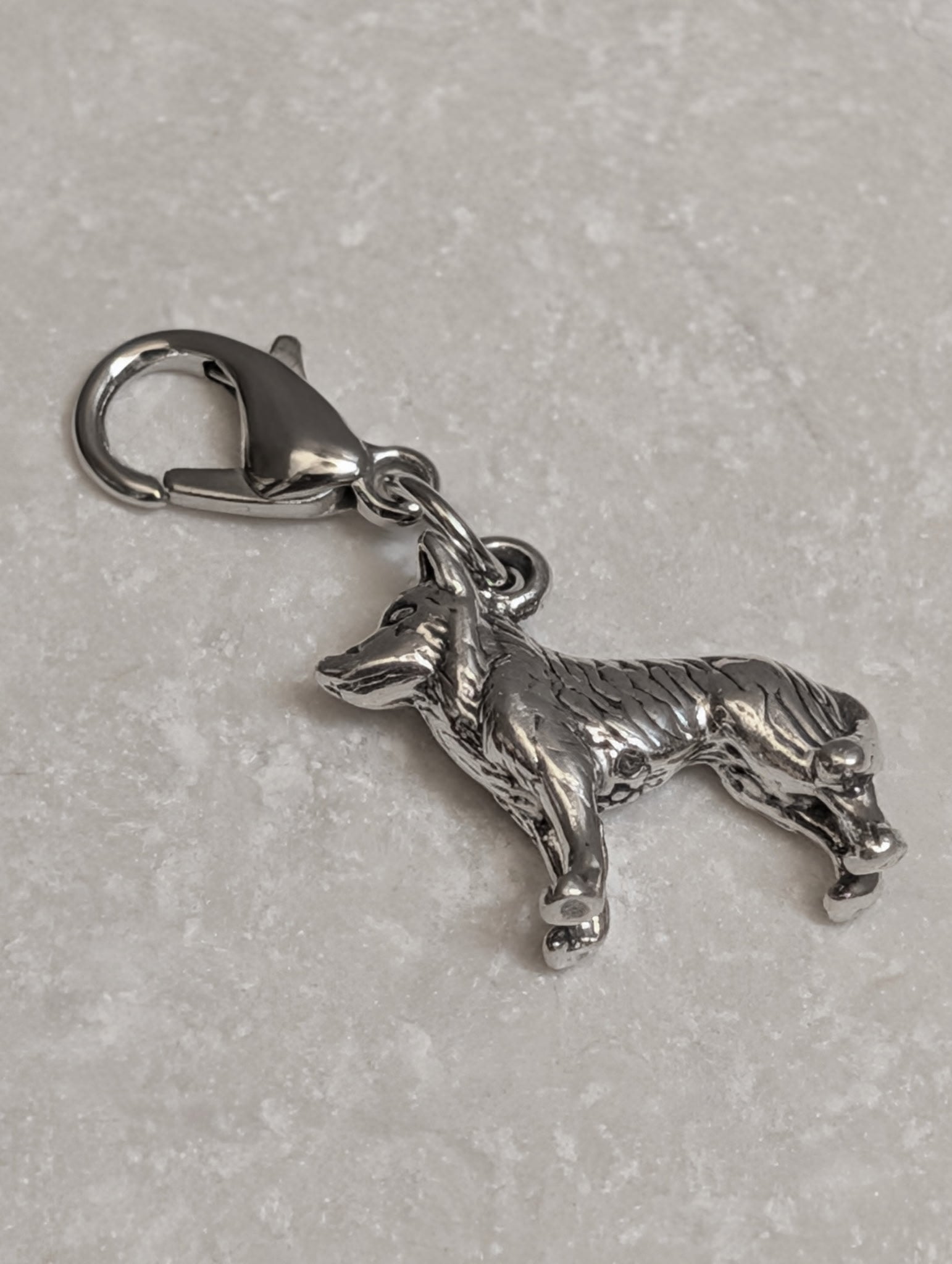 Handcrafted Sterling Silver Husky Dog Charm