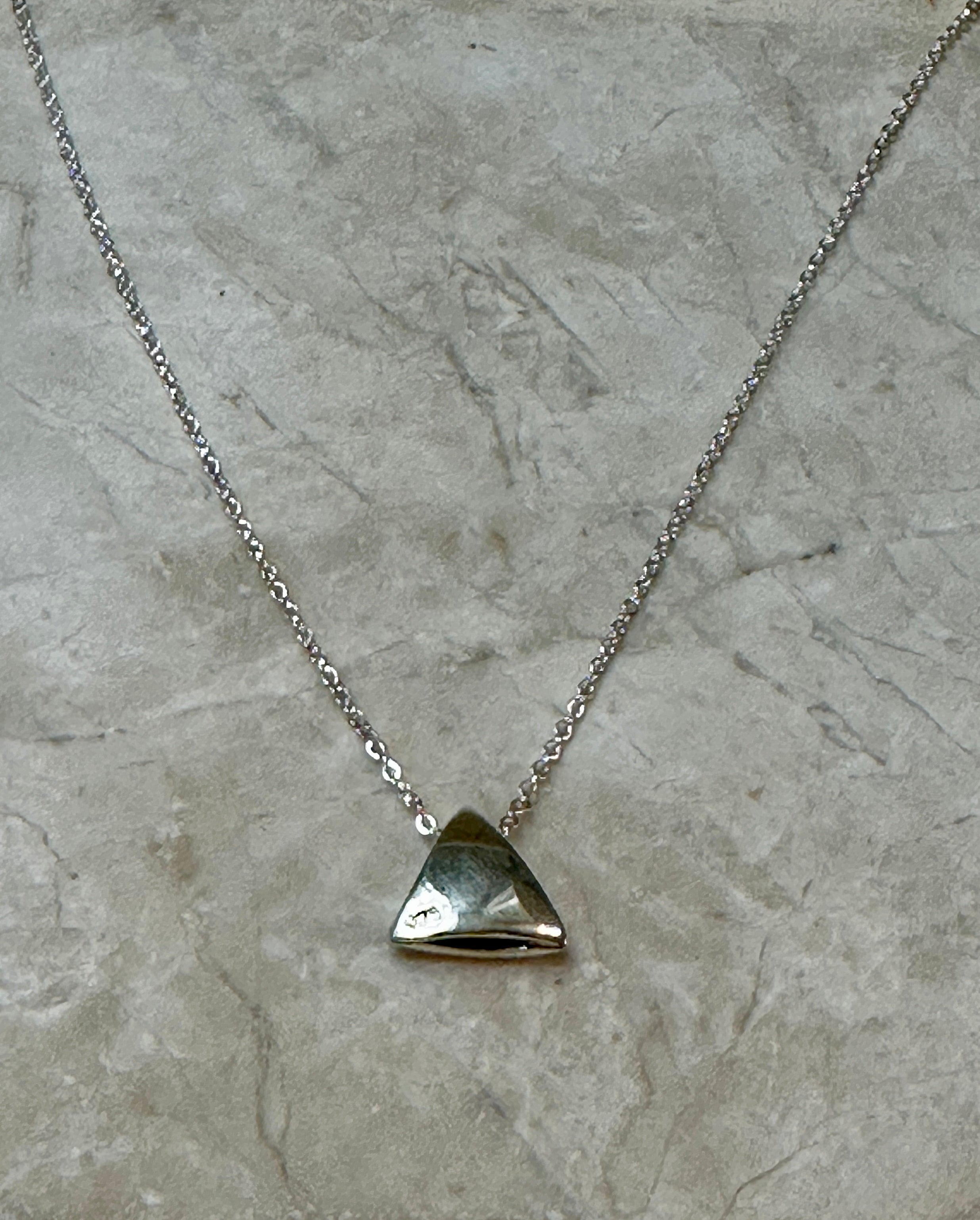 Petite Triangle Sterling Silver Necklace