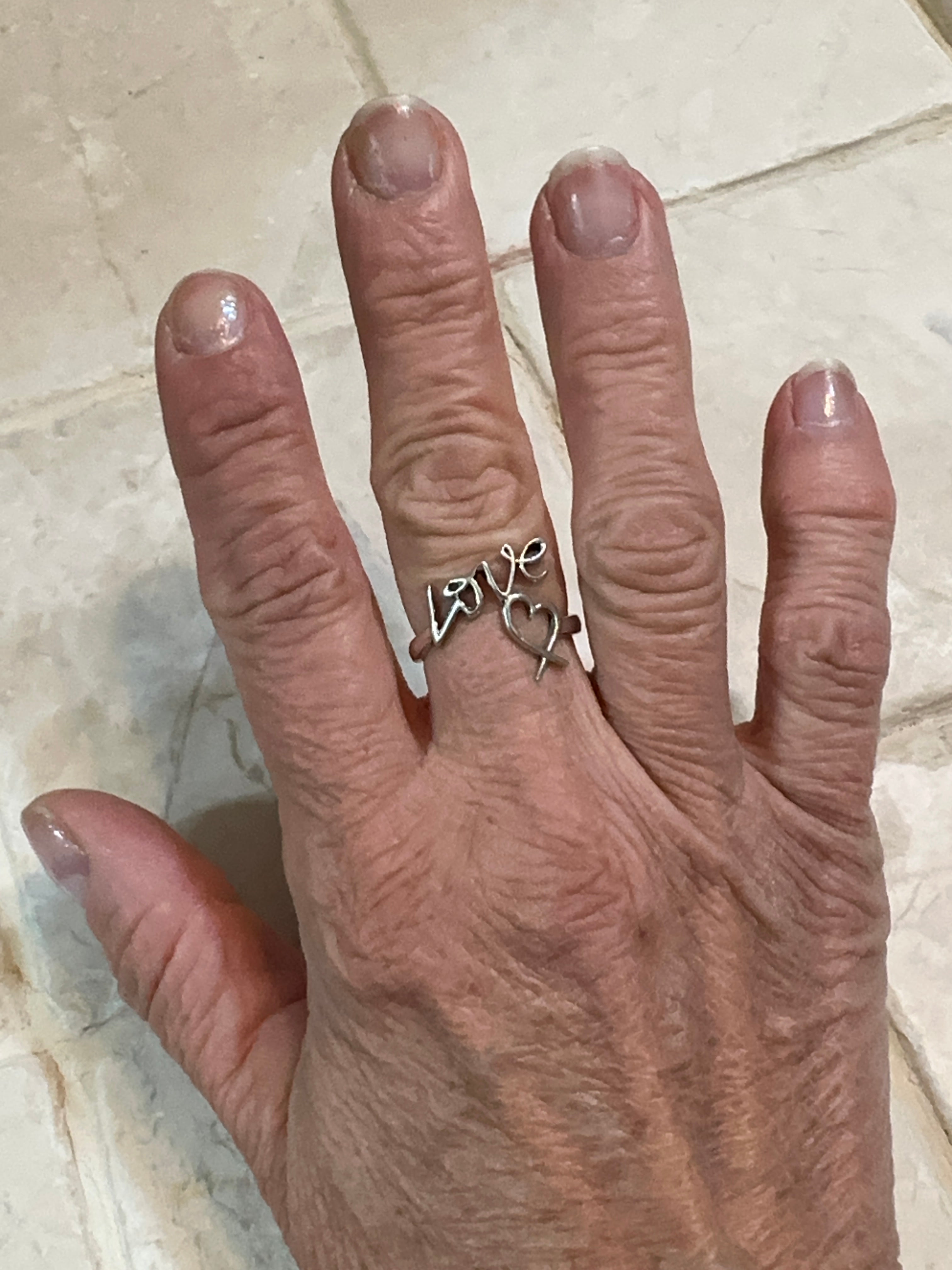 Love Heart Sterling Silver Ring