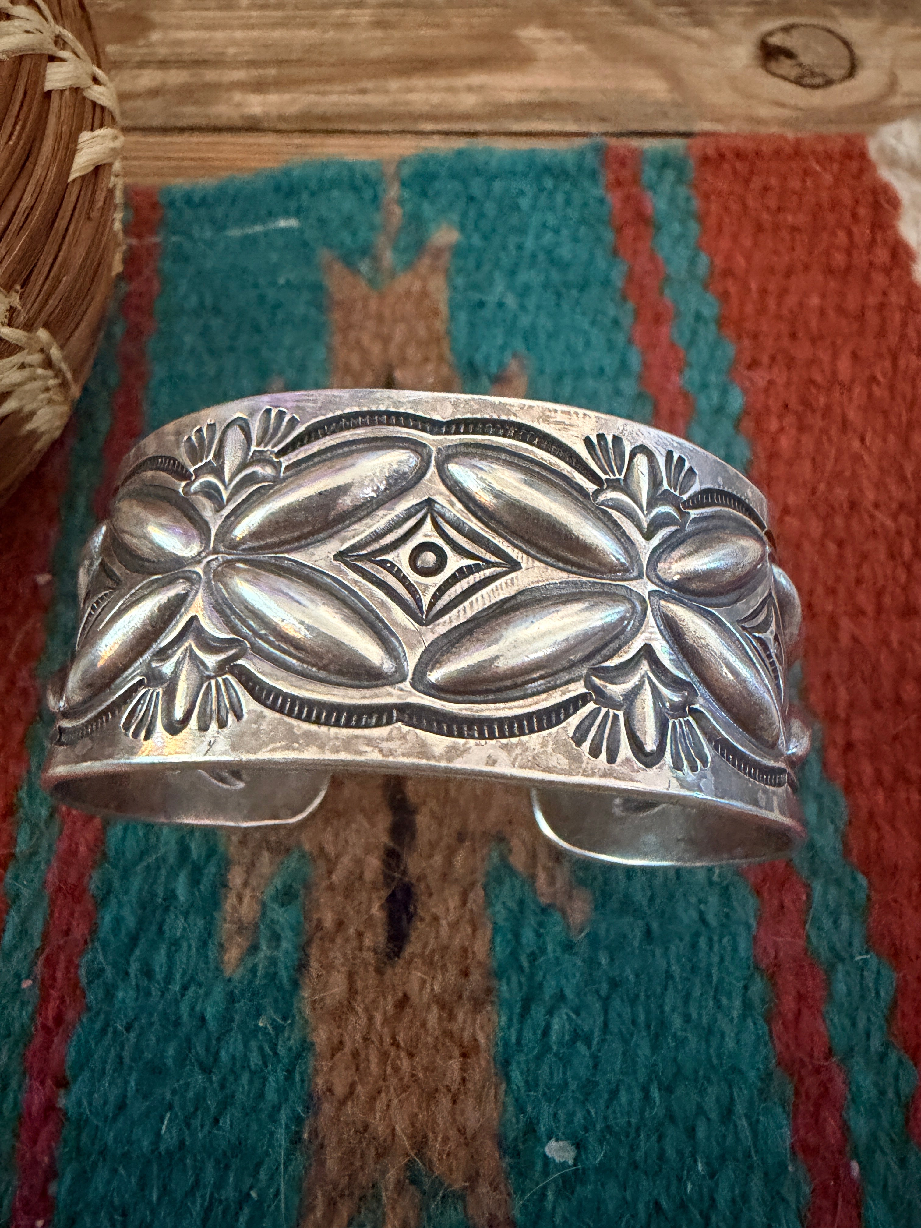 Handcrafted Sterling Silver Cuff Bracelet by Roland Dixson