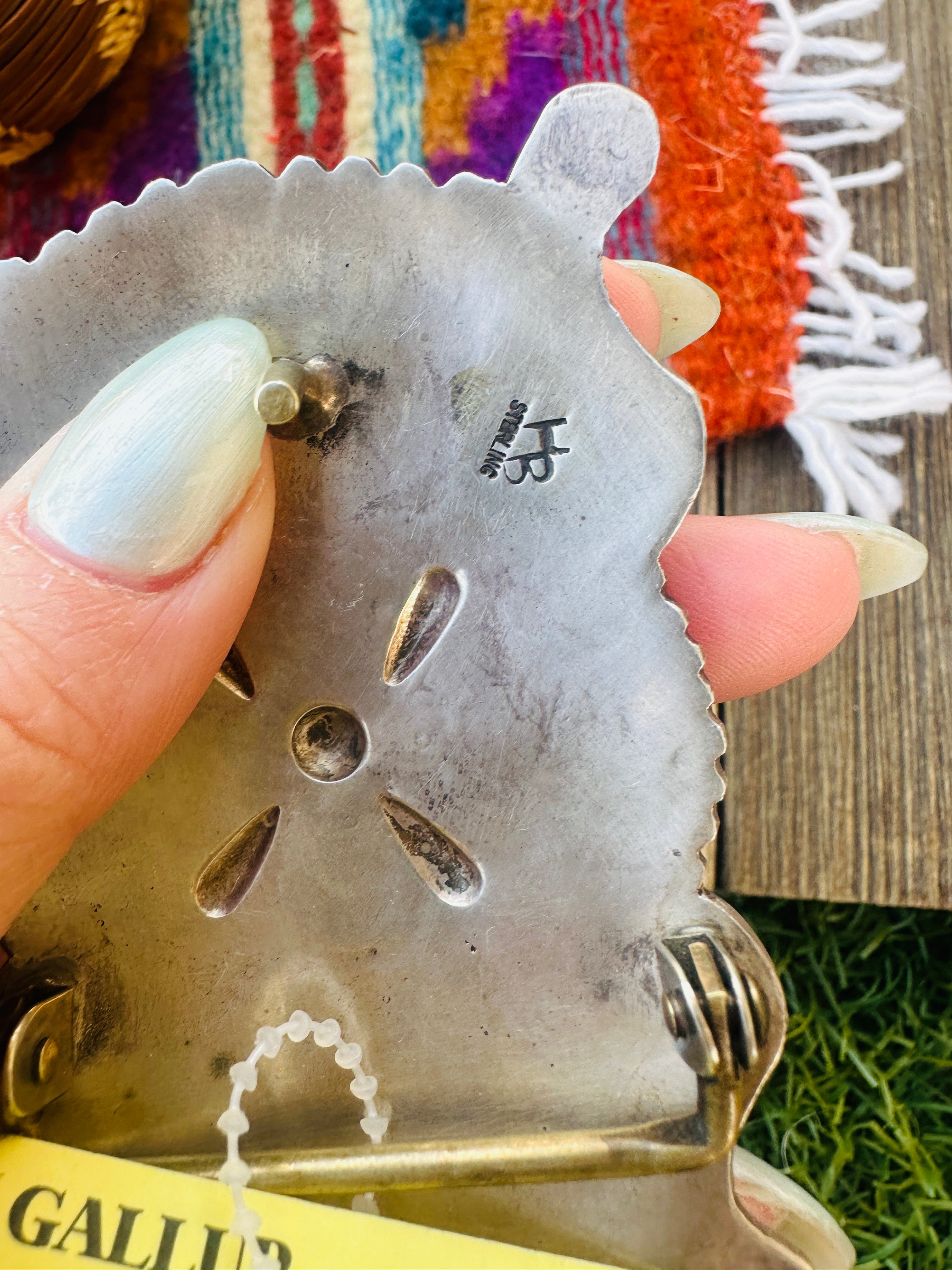 Handcrafted Vintage Old Pawn Sterling Silver Belt Buckle