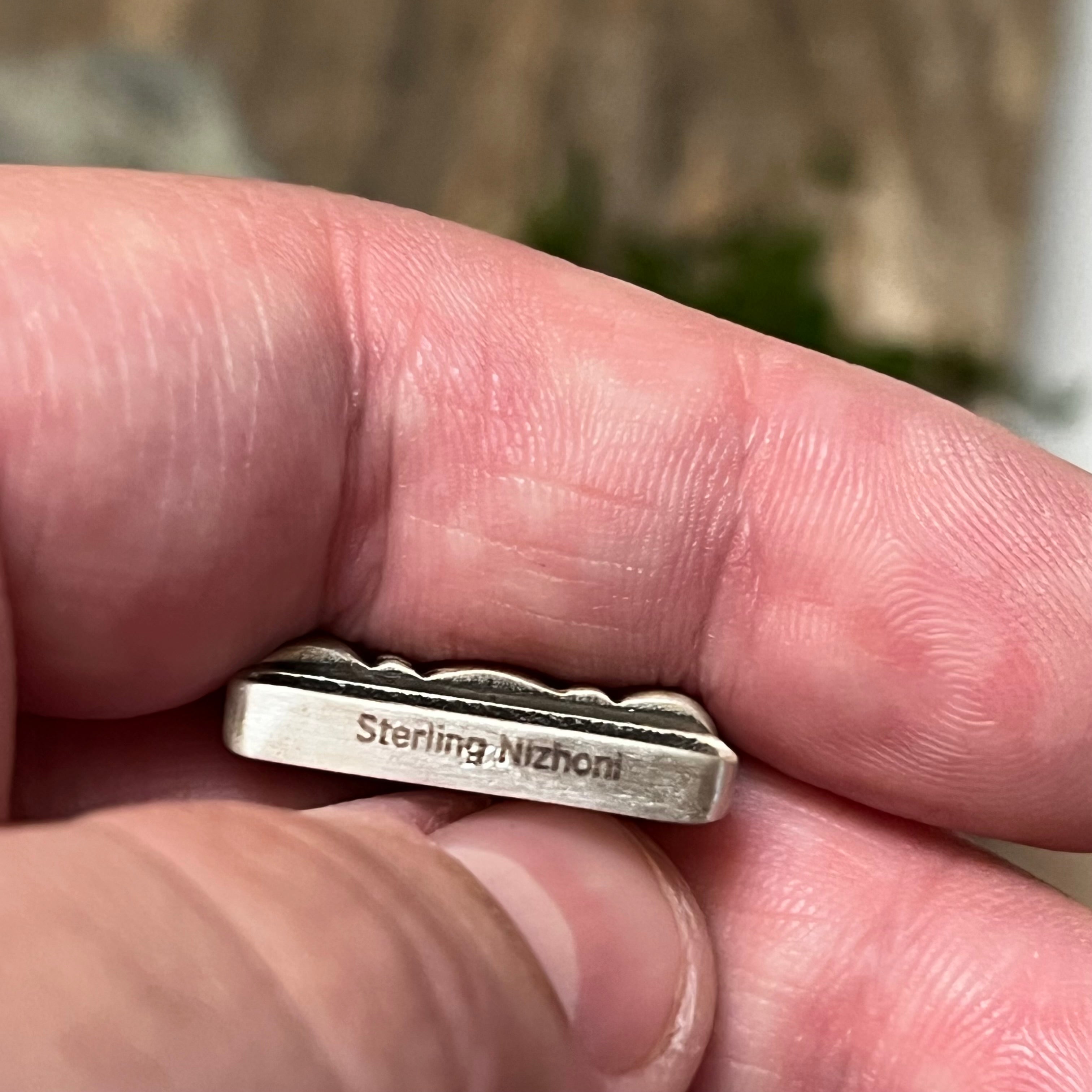 Handmade Sterling Silver Turquoise & Pink Conch Watch Charm