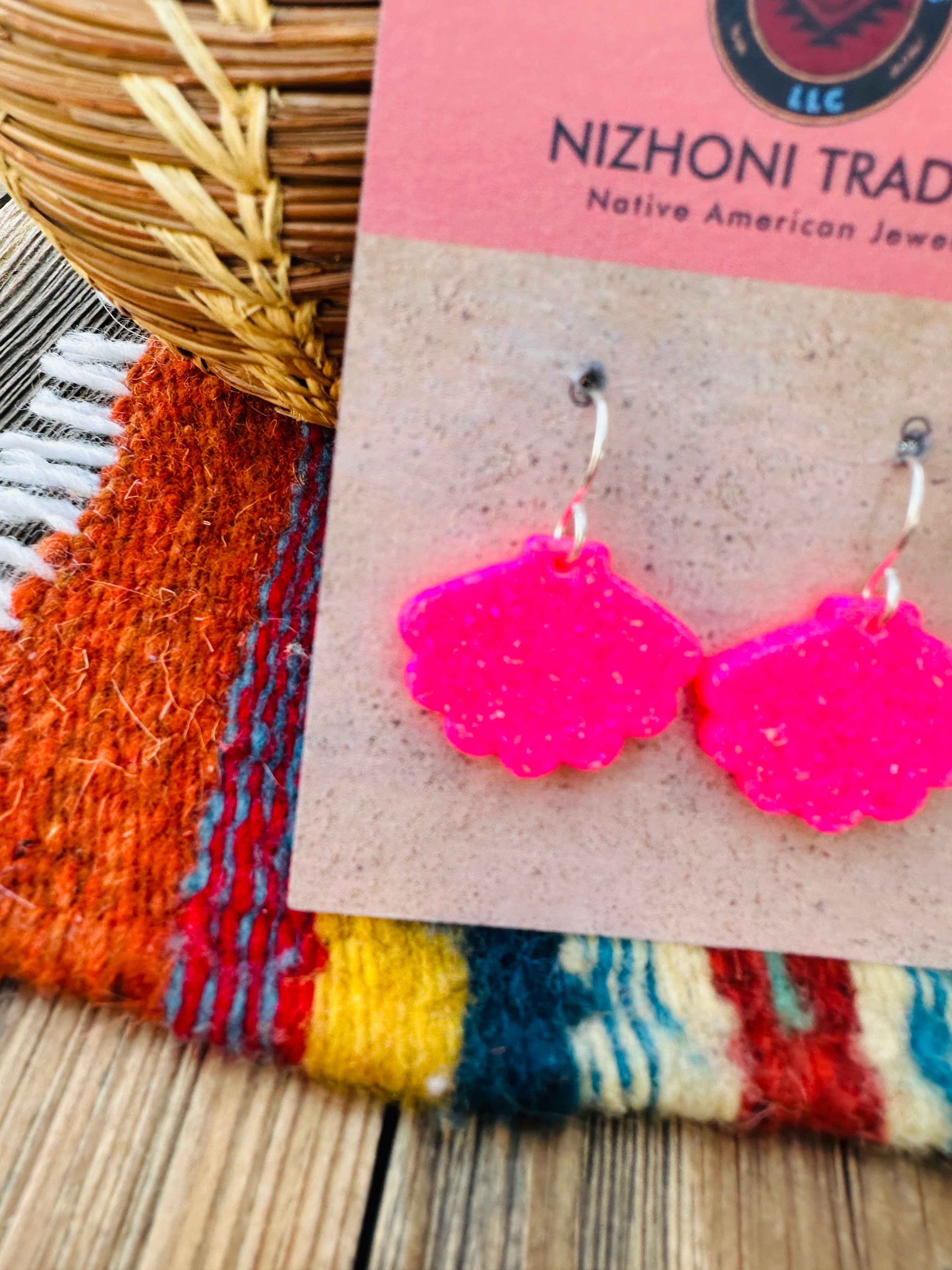 Handcrafted Sterling Silver & Opal Seashell Dangle Earrings