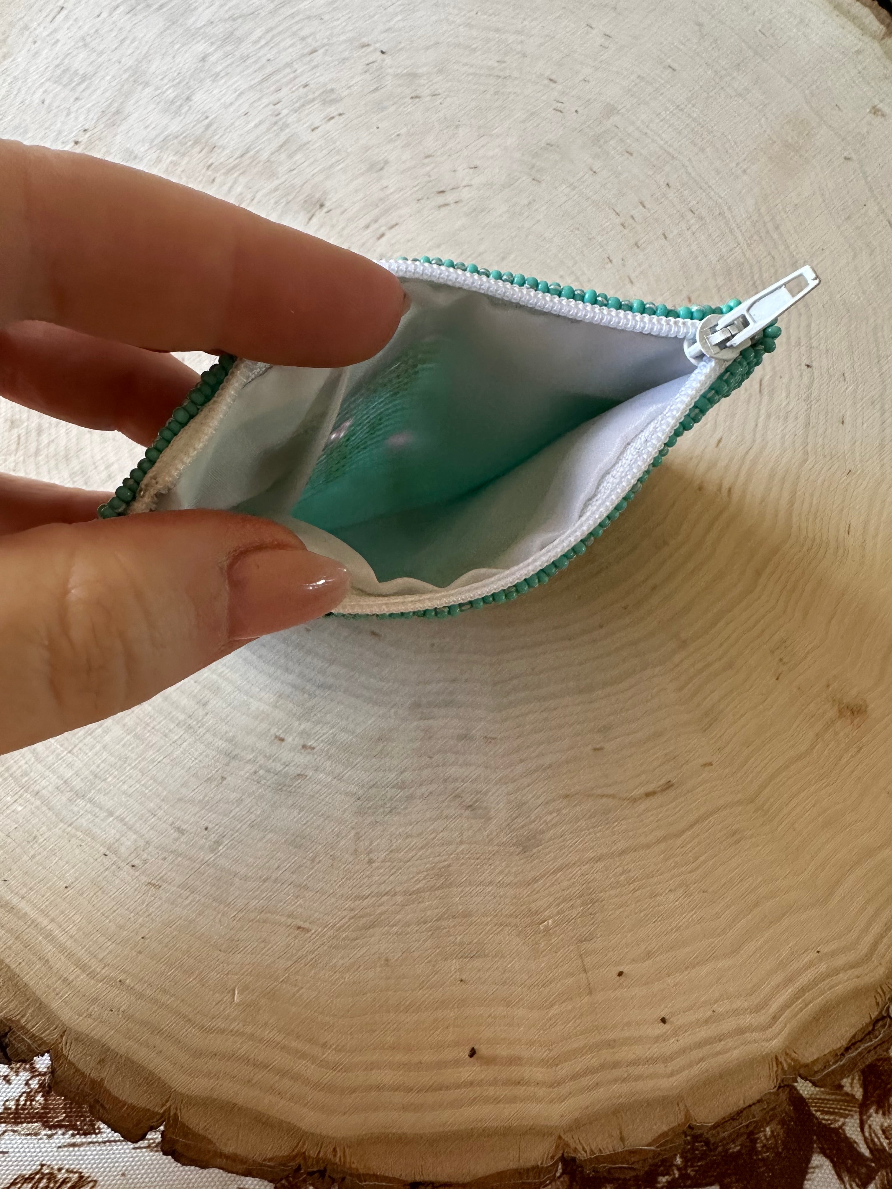 Handmade Beaded Saguaro Cactus Coin Purse