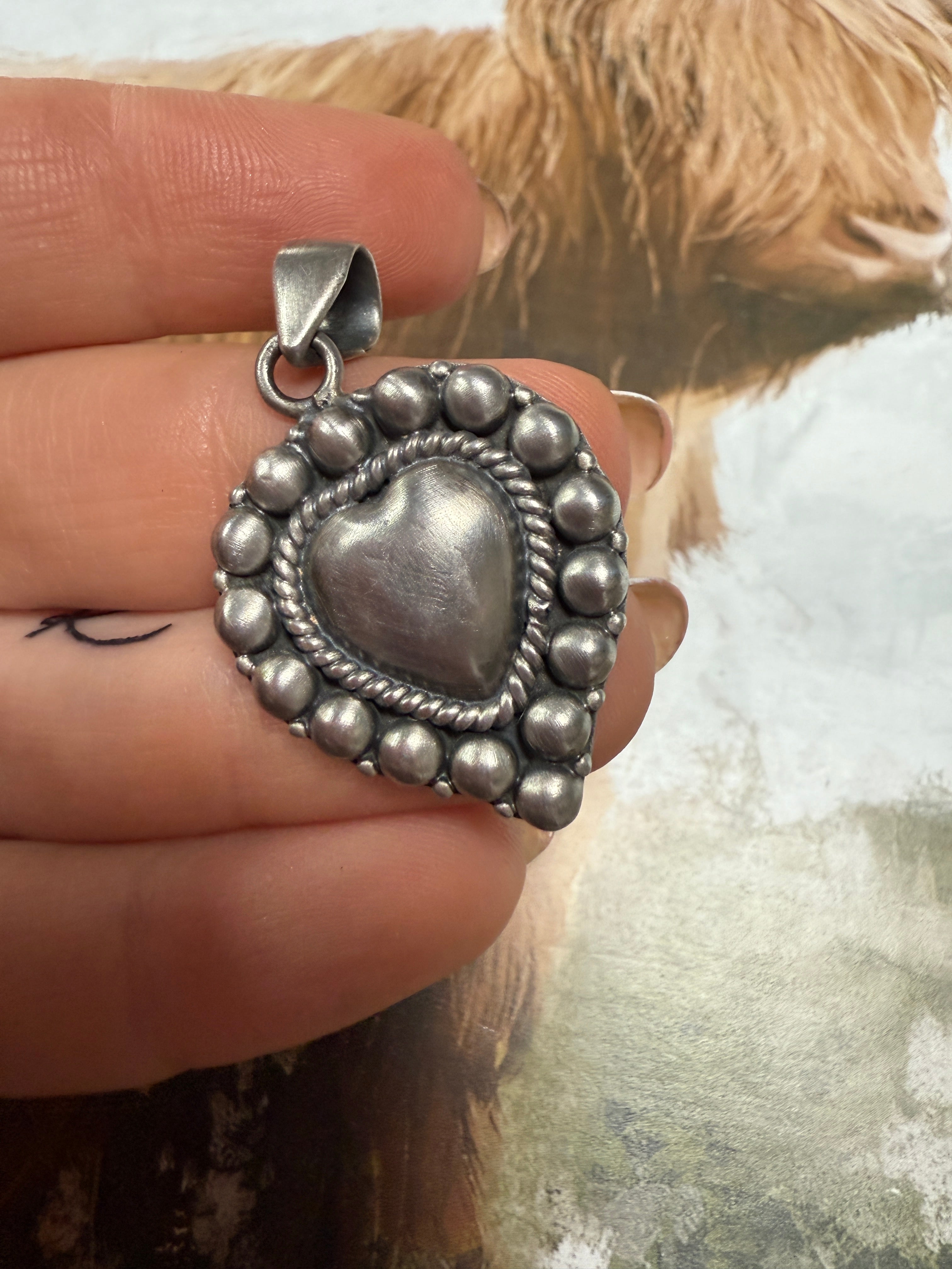 Handmade Sterling Silver Heart Pendant