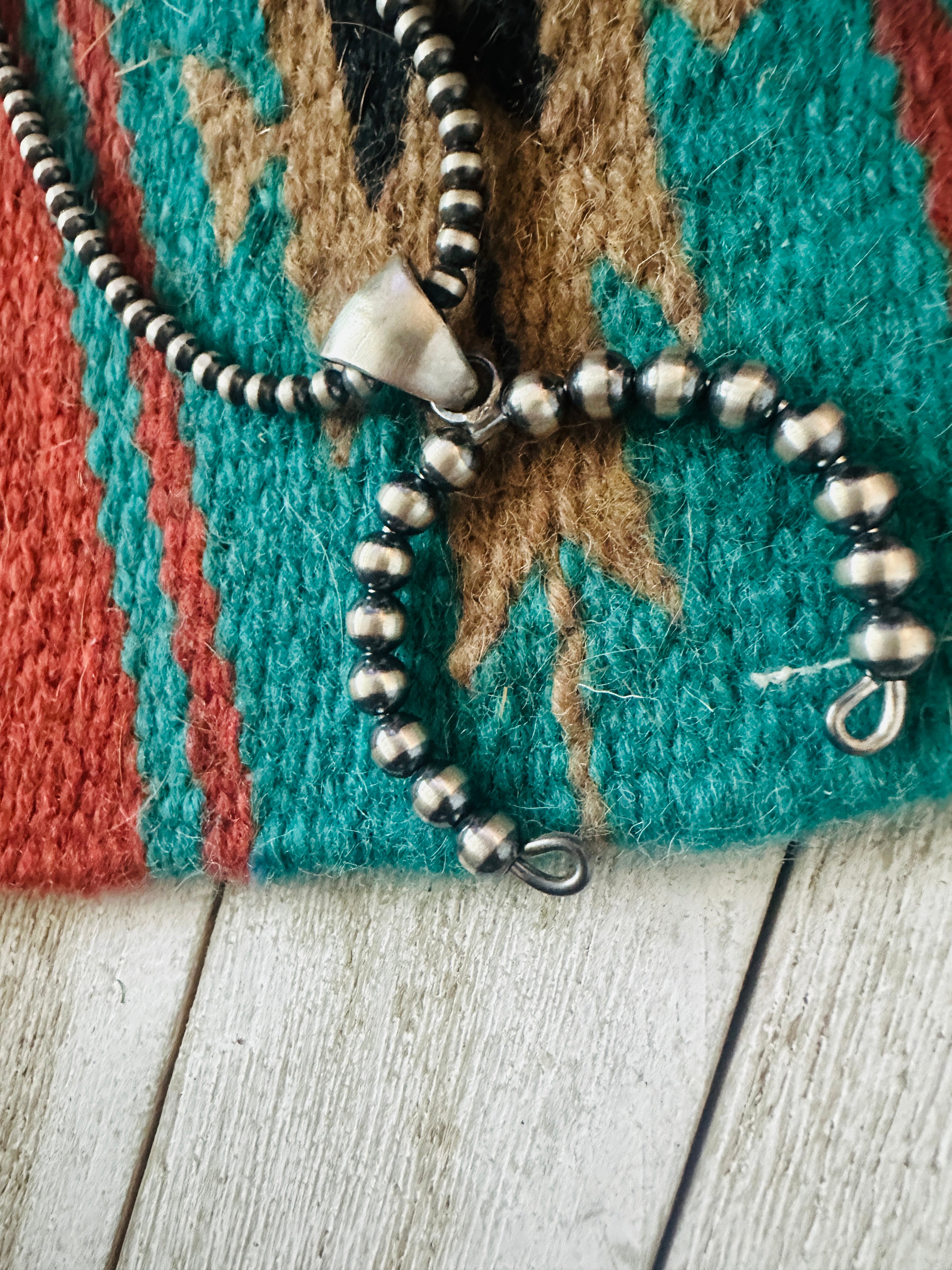 Handcrafted Sterling Silver Pearl Beaded Naja Pendant