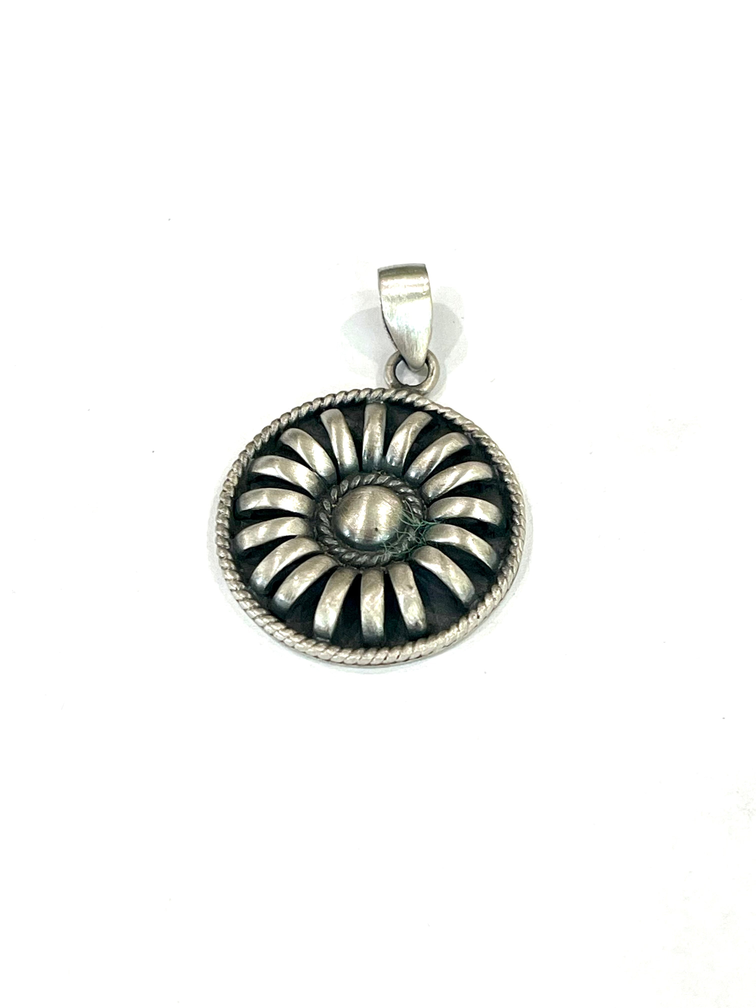 Handmade Sterling Silver Pendant with Signed Nizhoni
