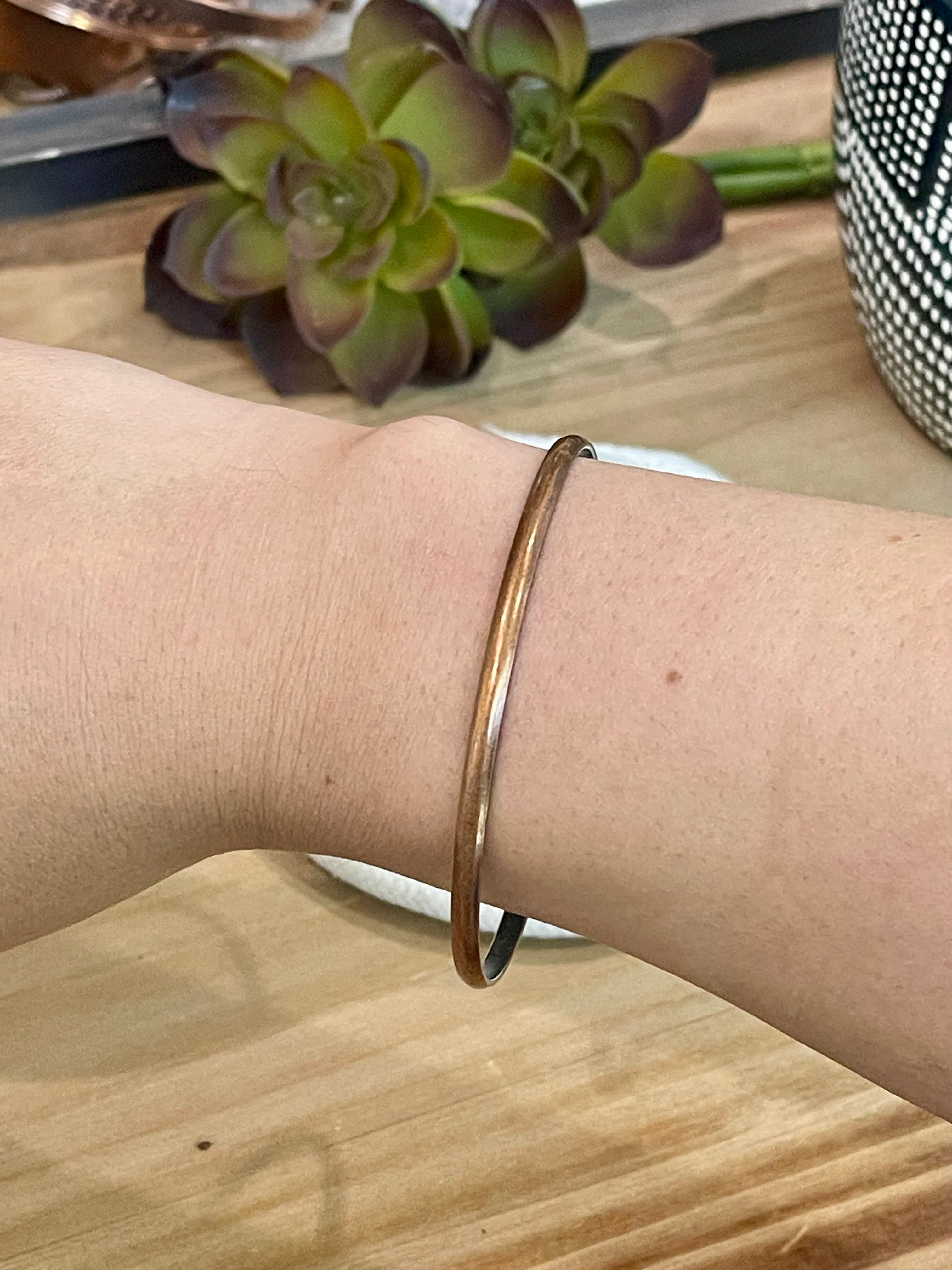 Vintage Handmade Copper Bangle Bracelet