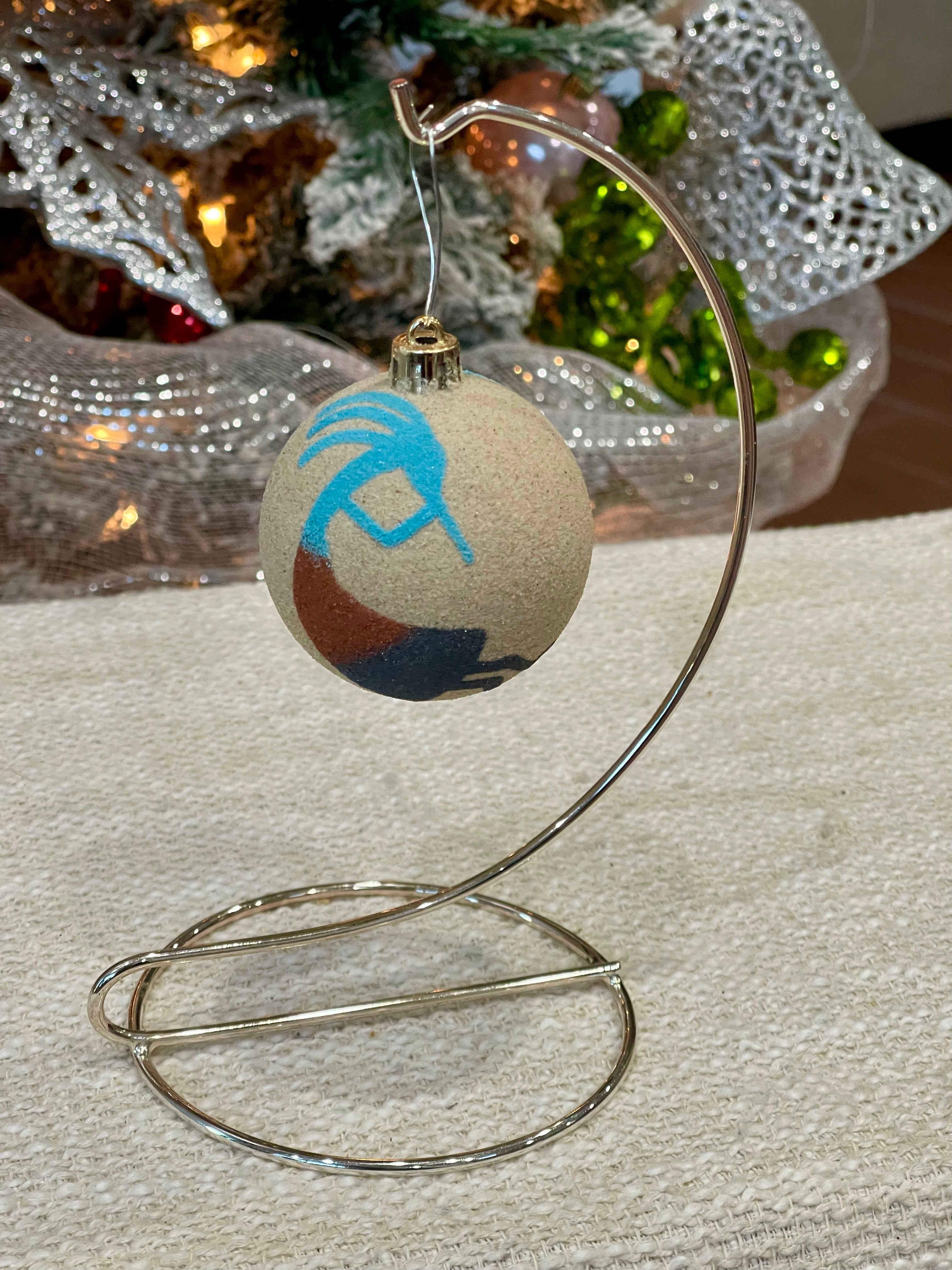 Handcrafted Ceramic Sand Painted Ornament