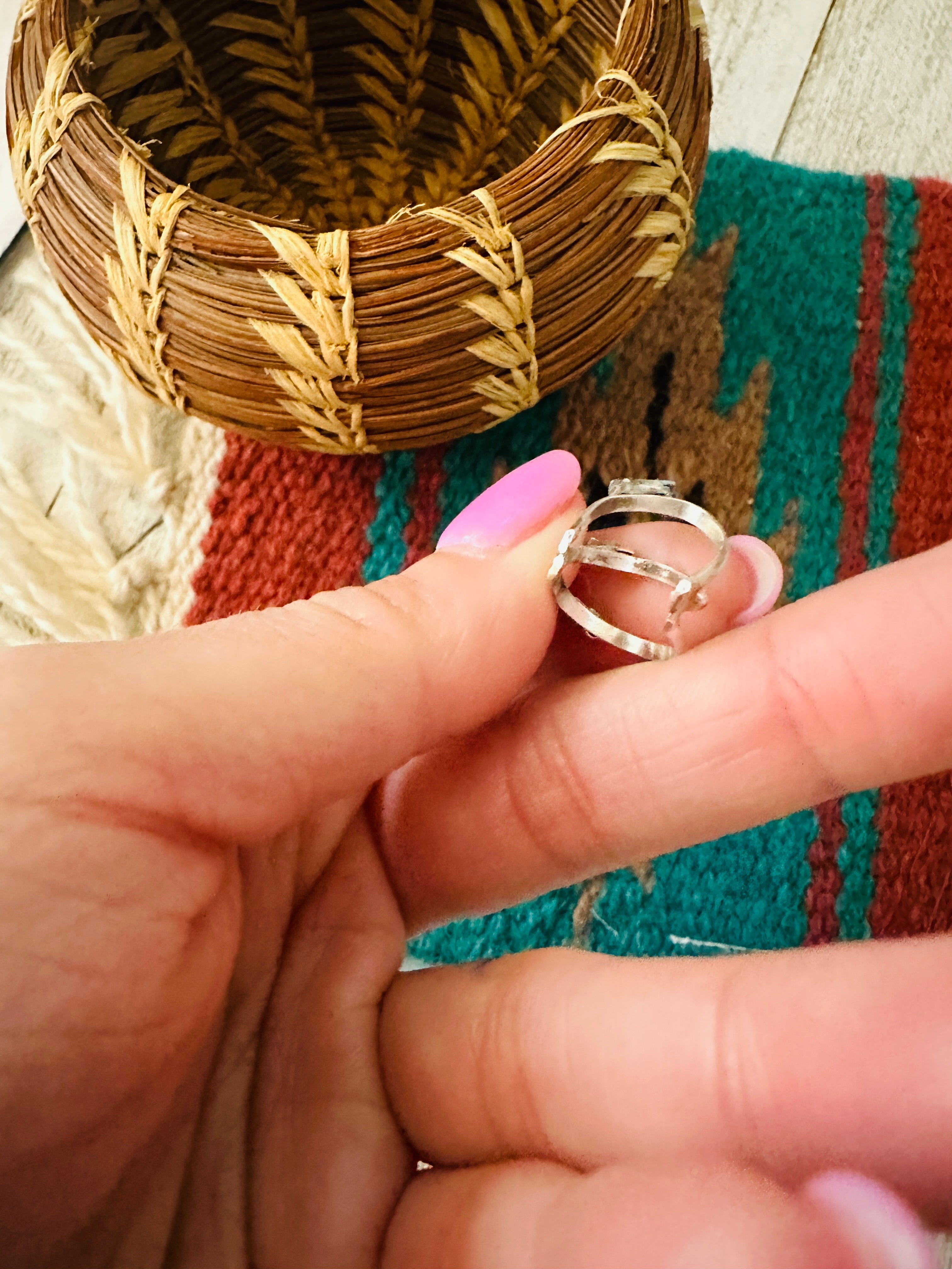 Handcrafted Sterling Silver & Turquoise Ear Cuff 3 ST