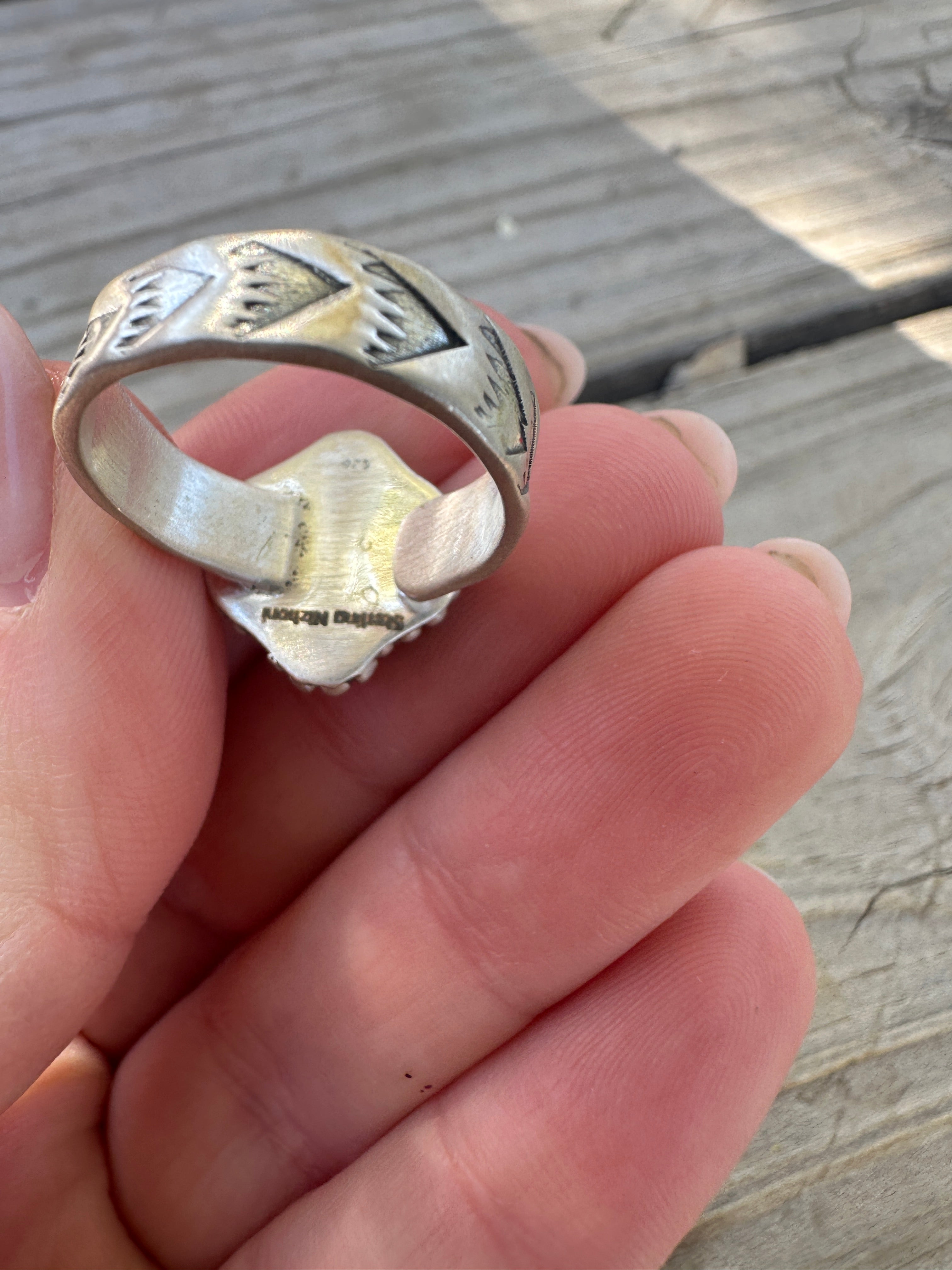 Handmade Sterling Silver Dahlia Rose Saguaro Cactus Adjustable Ring