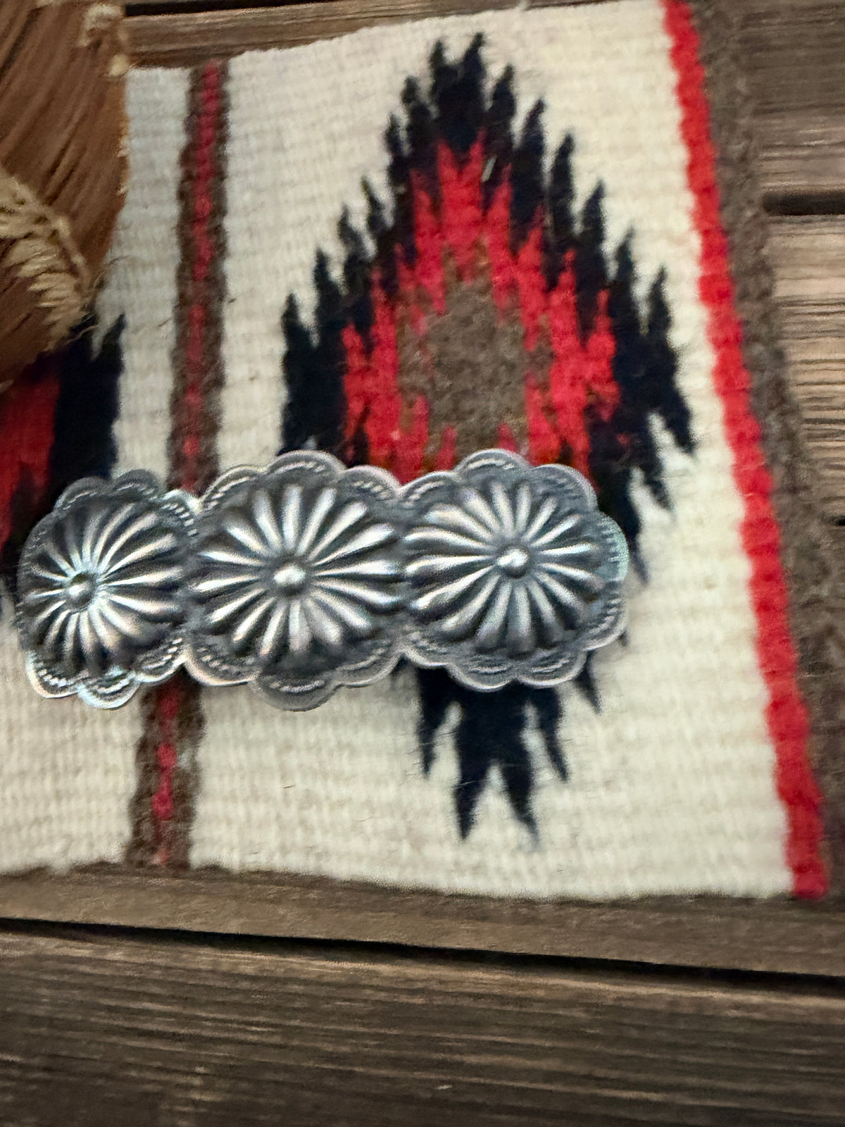 Old Pawn Handcrafted Sterling Silver Hair Barrette
