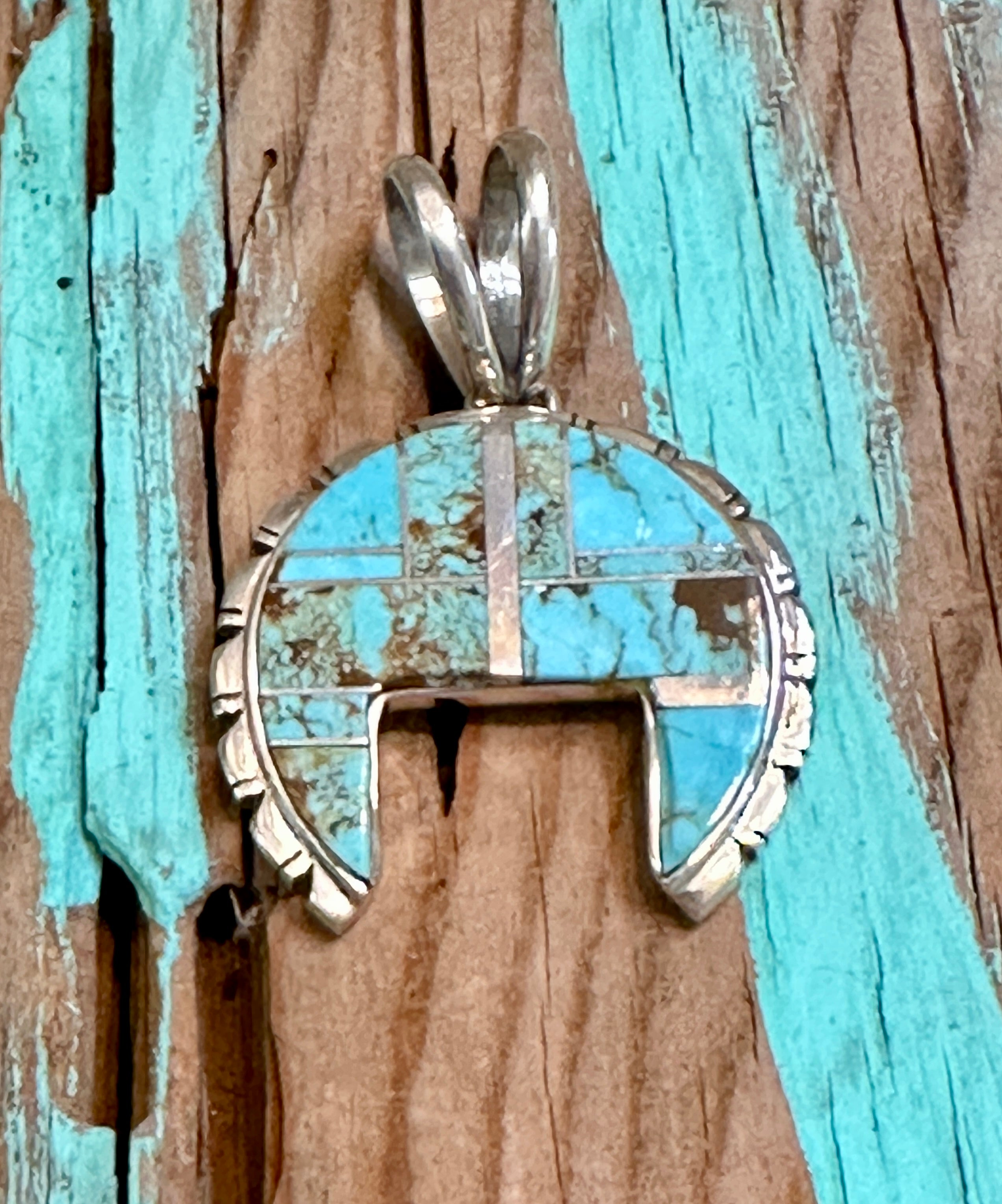 Handcrafted Turquoise 8 & Sterling Silver Naja Pendant