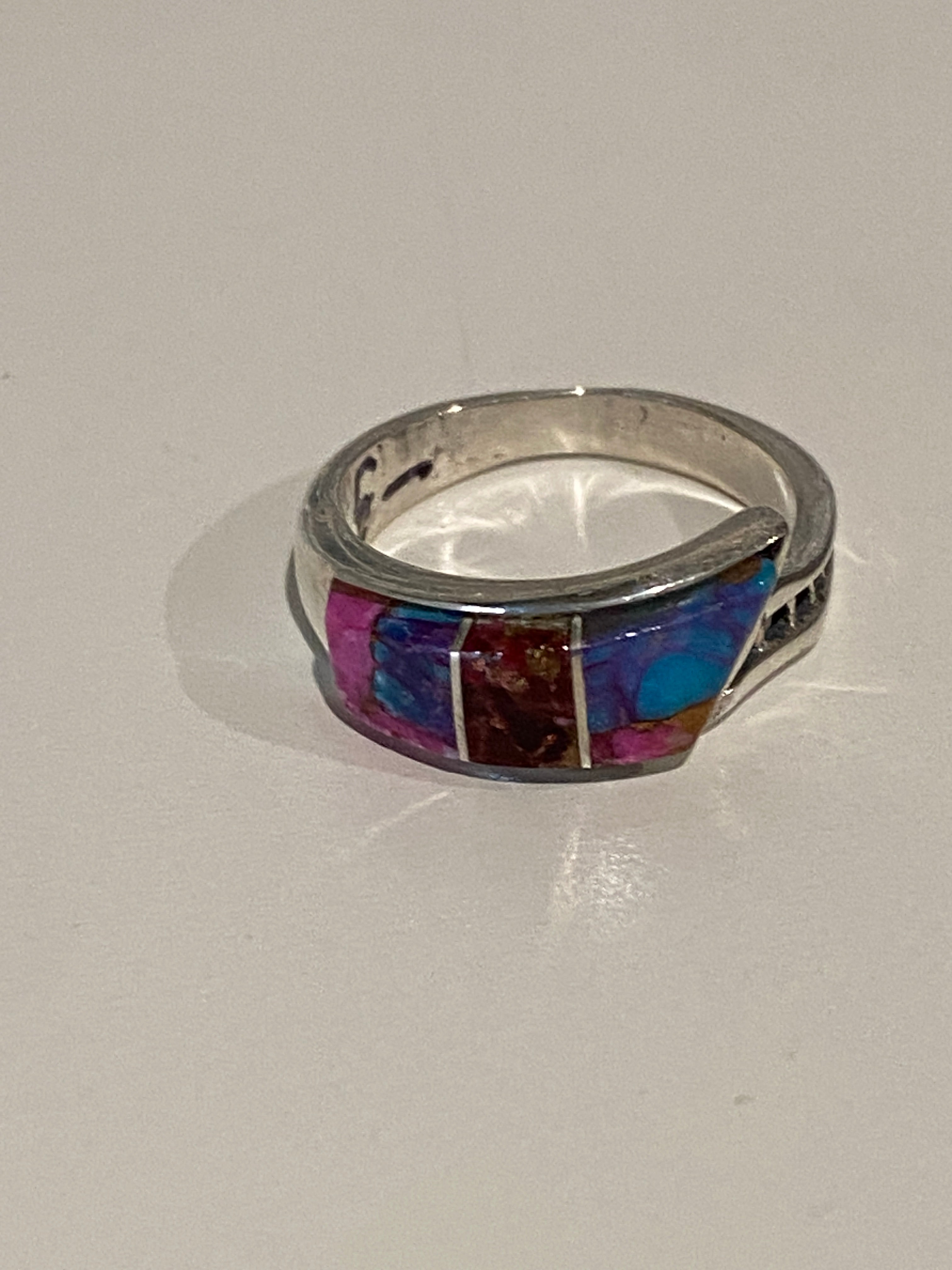 Handcrafted Pink Dream Triangle Stacker Ring