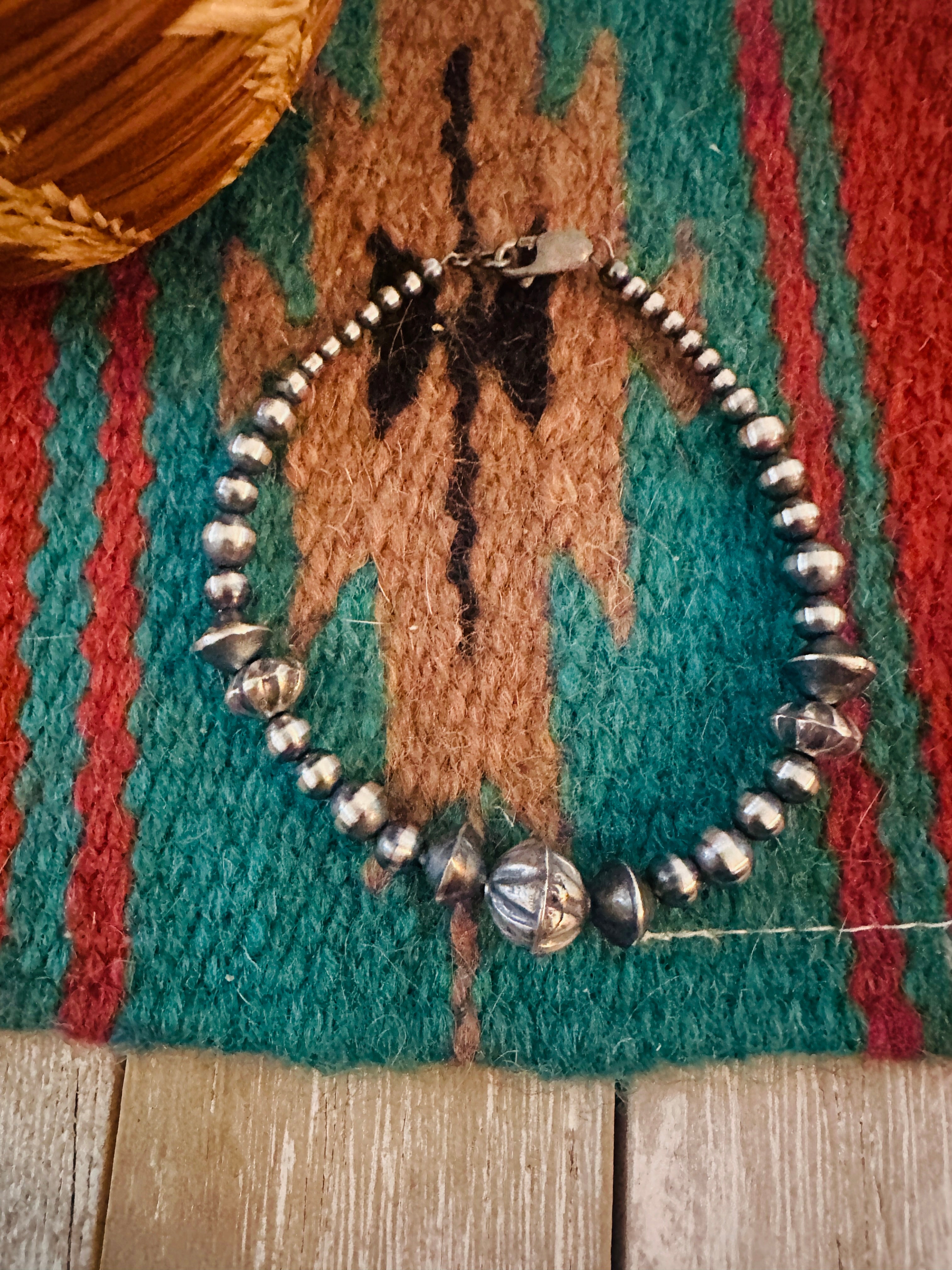 Handcrafted Sterling Silver Beaded Bracelet